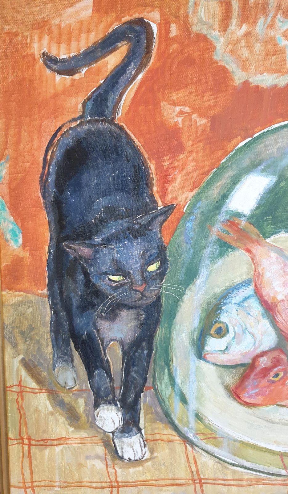 Maurice Delavier'naughty Pusscats!'. Hommage To Matisse, Oil On Canvas.1982 photo 2041.0