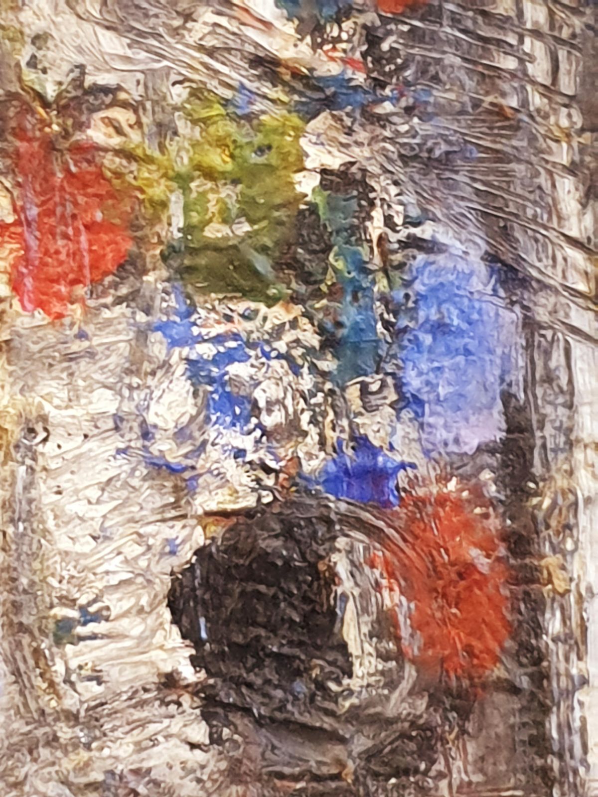 photo for sale Unknown'monogrammes'. French Mid Century Abstract Expressionist. Oil On Canvas.1960s