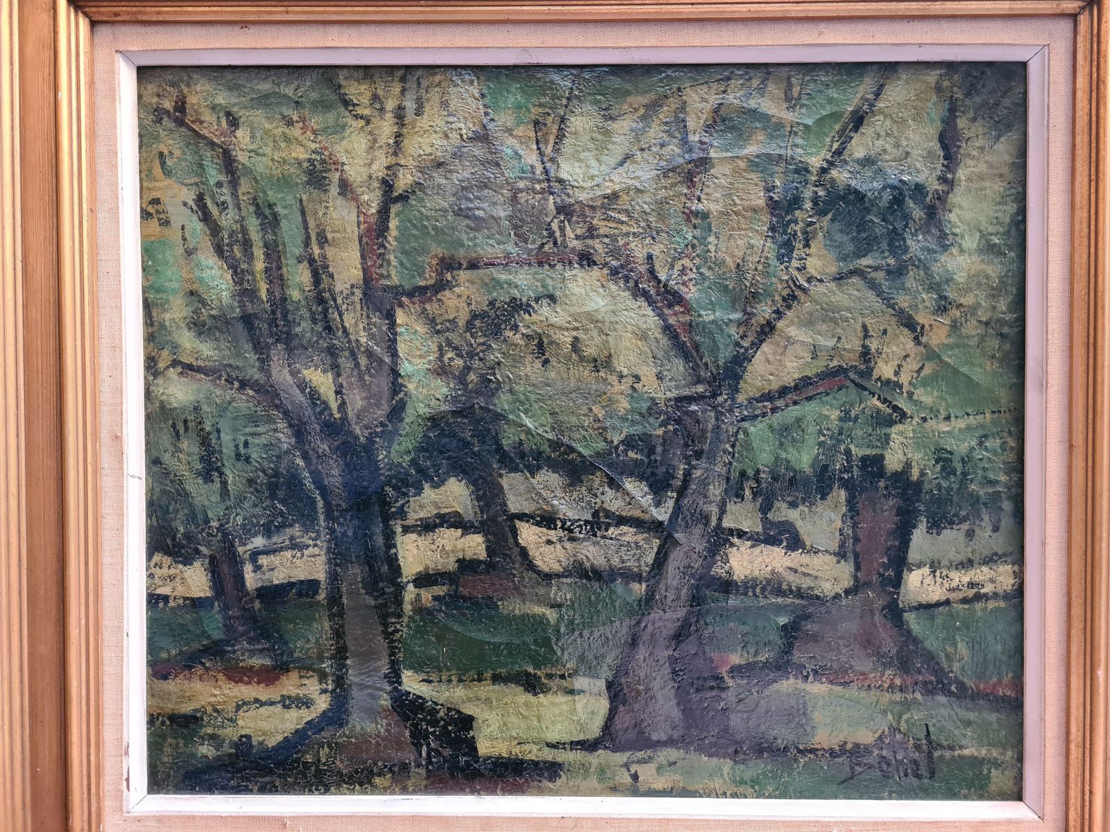 Art Germain Bonelfrench Expressionist Landscape, The Abri At L'olivette, Cap D'antibes1960 photo