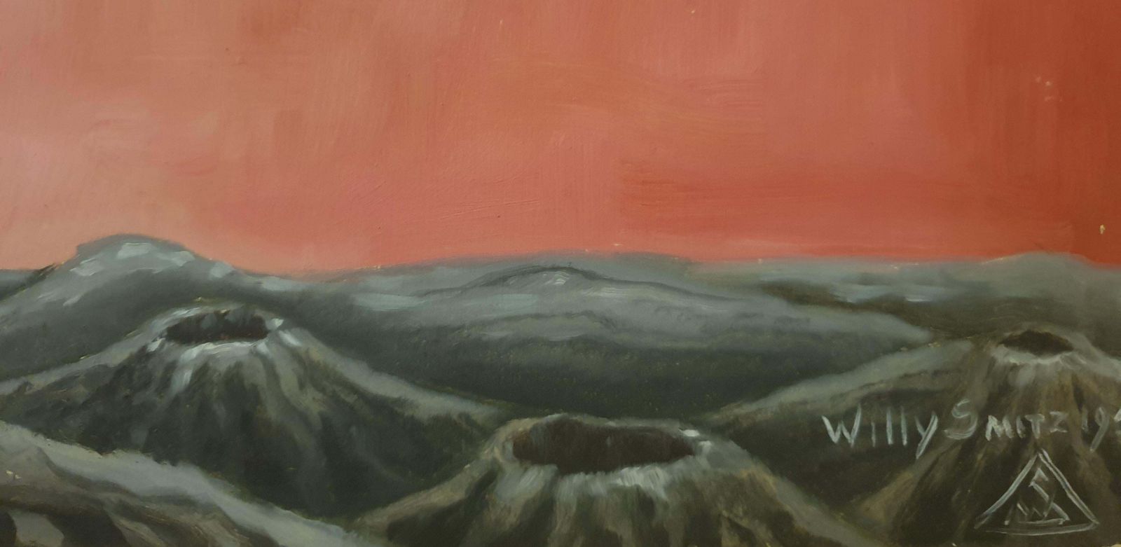 1871.0 Willy Smitz'war And Peace', Mid Century Belgian Surrealist Oil On Board.1954 photo