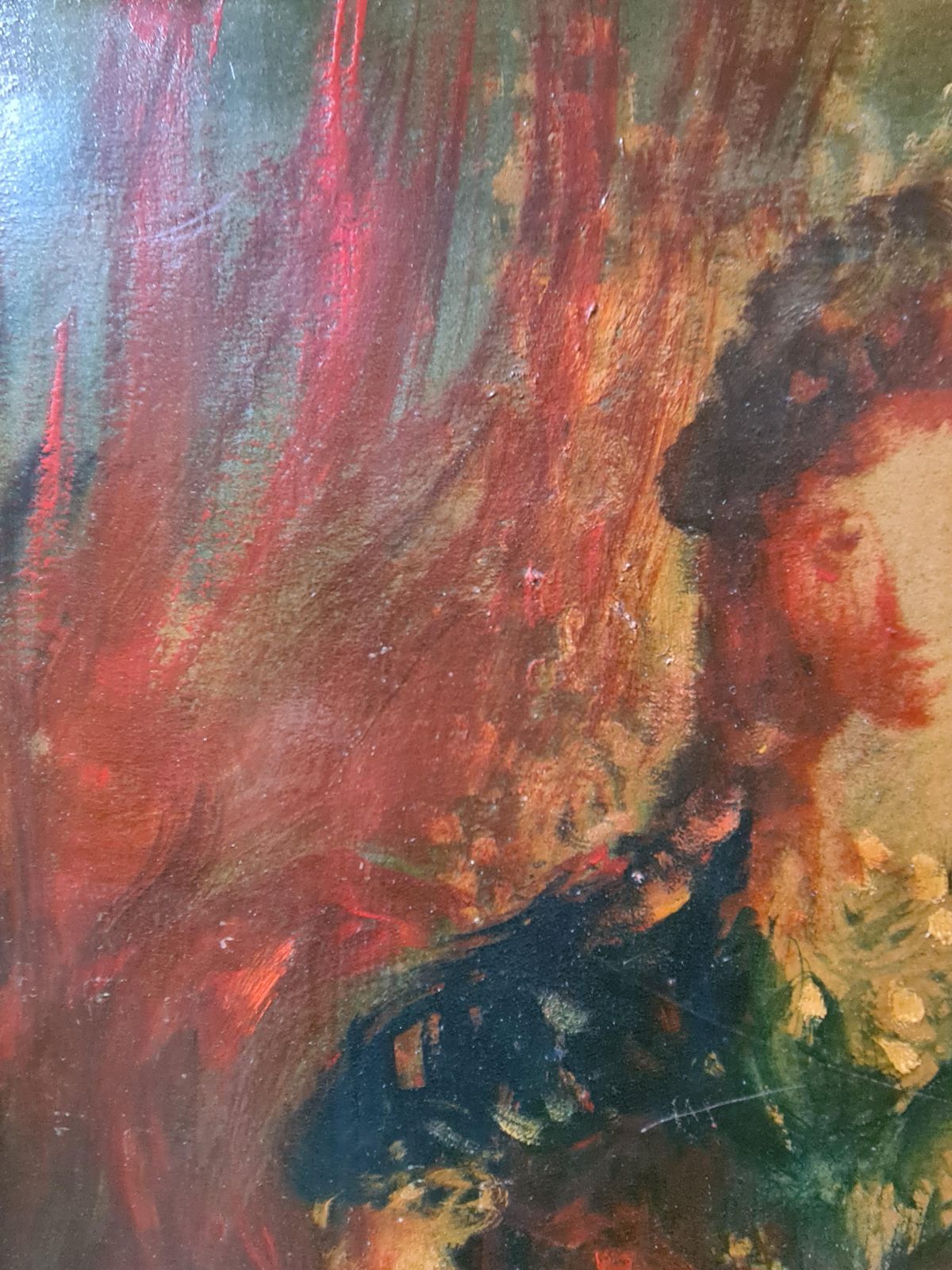 photo for sale Sylvain Vignylarge French Expressionist Oil Portrait, The Seated Beauty.