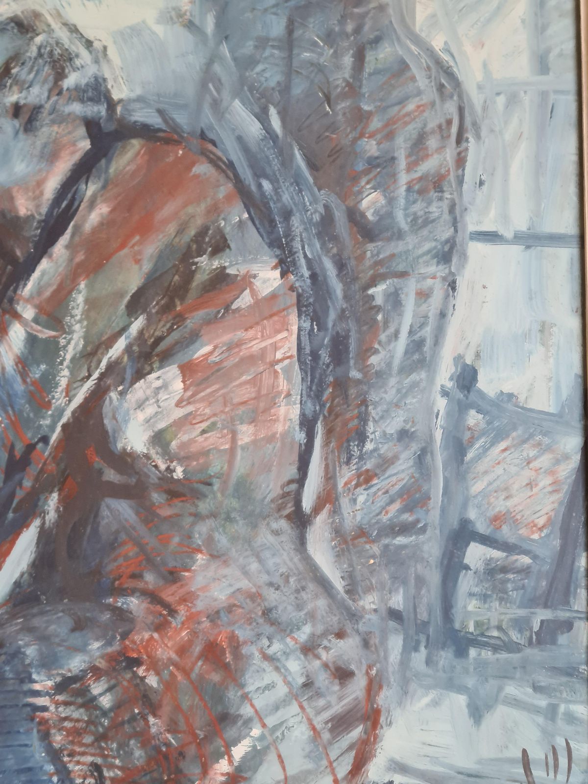 Unknown'odalisque', French Watercolour Of A Female Nude.1980s photo vinterior
