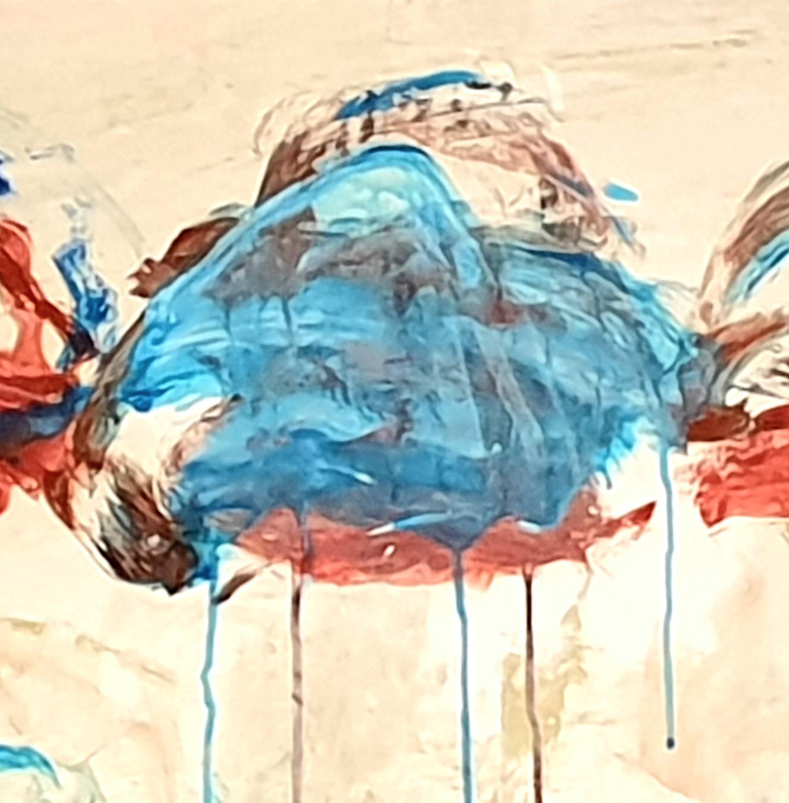 Christian Manoury Contemporary Abstract Expressionist Acrylic On Paper, 'Hommage To Debussy'.2024 photo vintage