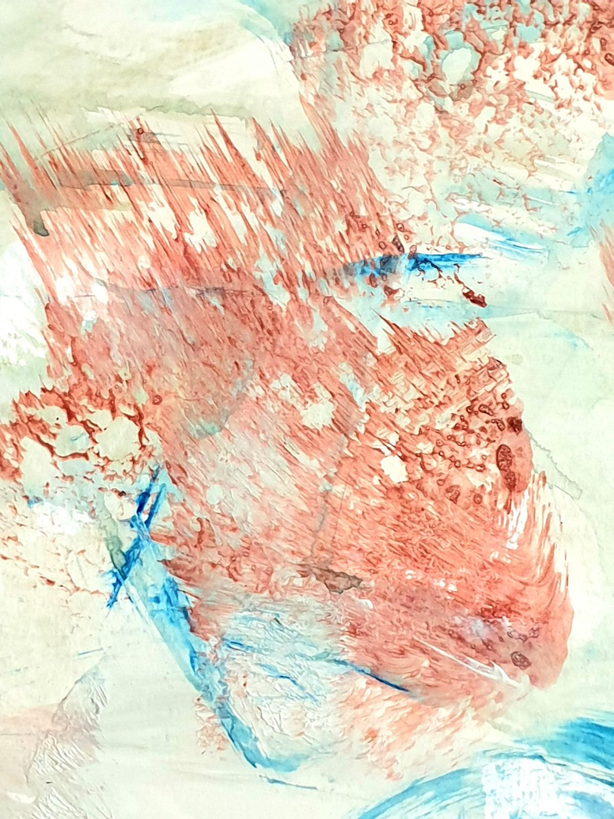 photo vintage Christian Manoury Contemporary Abstract Expressionist Acrylic On Paper, 'Hommage To Debussy'.2024