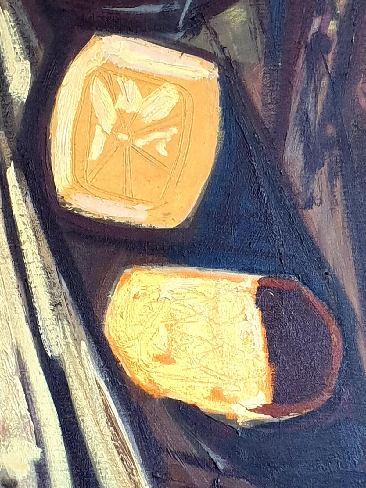 Eric Verhallarge Mid Century Abstract Expressionist Oil On Canvas, Circle Of Bernard Buffet1965 photo vinterior