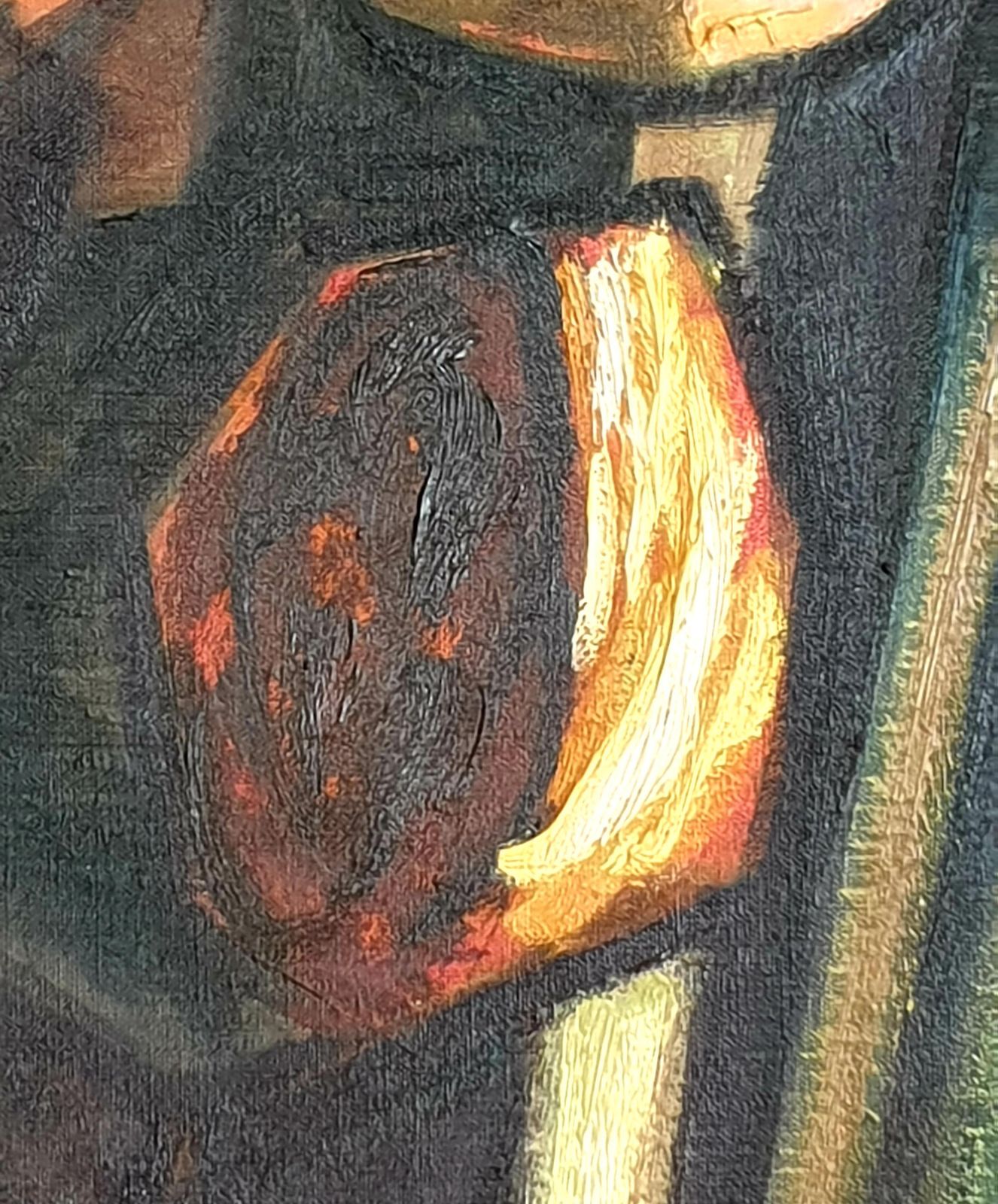 photo furniture Eric Verhallarge Mid Century Abstract Expressionist Oil On Canvas, Circle Of Bernard Buffet1965