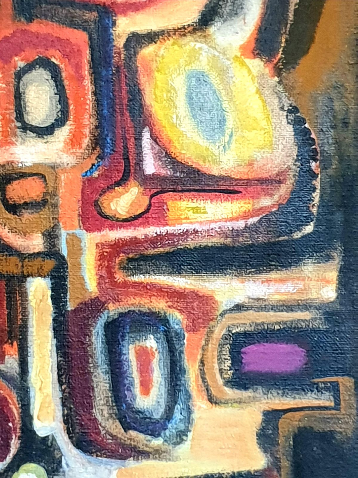 Jean Louis Ladislas Mid Century French Abstract Expressionist Oil On Canvas.1969 photo 2378.0