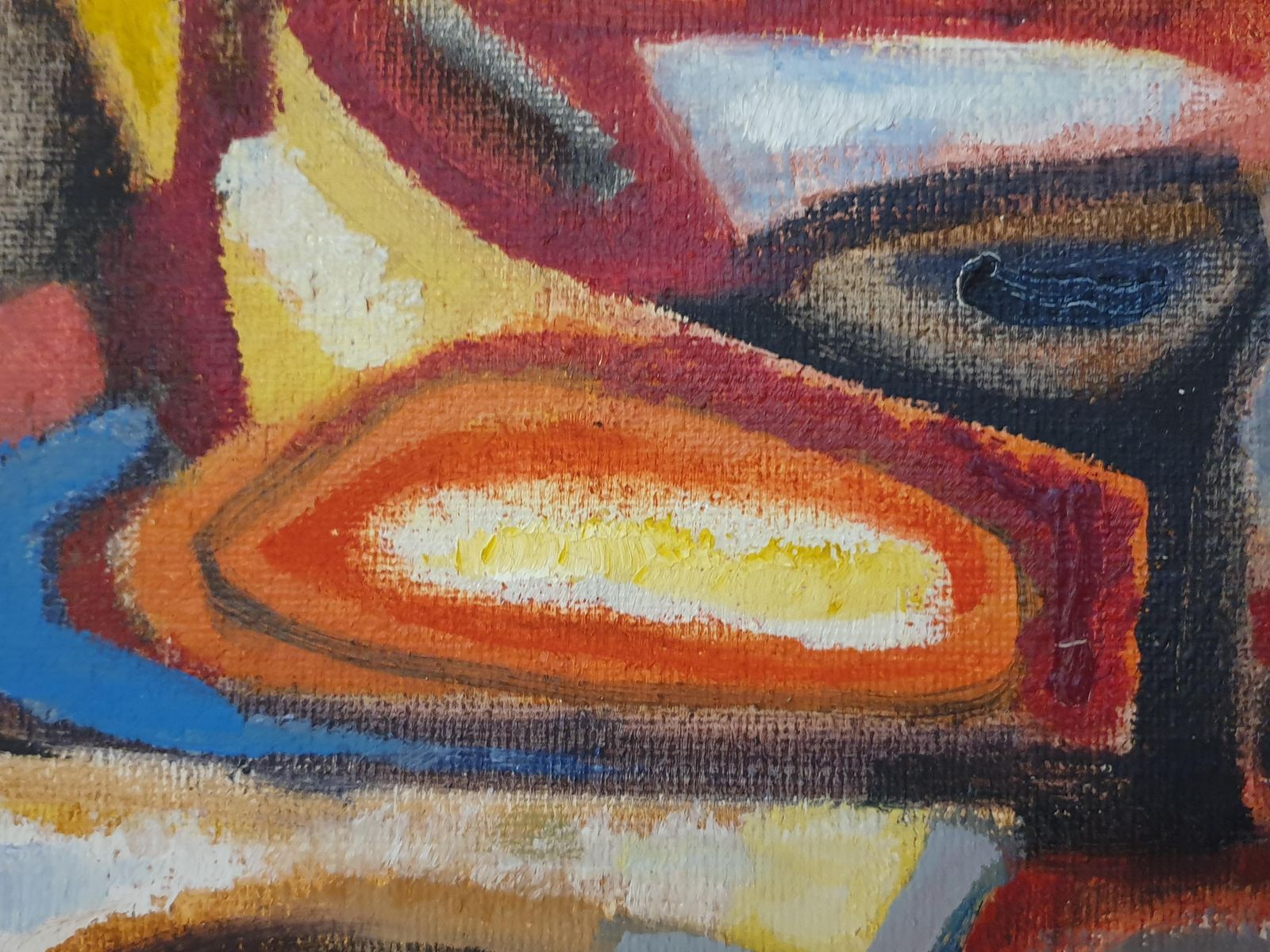 Art Jean Louis Ladislas Mid Century French Abstract Expressionist Oil On Canvas.1969 photo