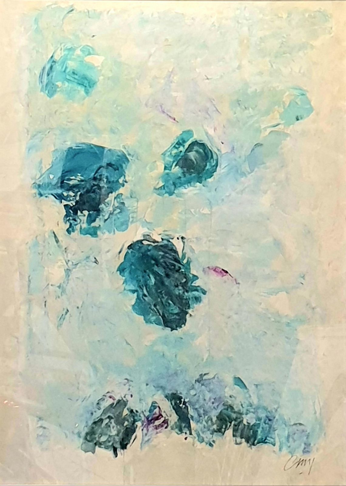 Christian Manoury Contemporary Abstract Expressionist Acrylic On Paper, 'Hommage To Debussy'.2024