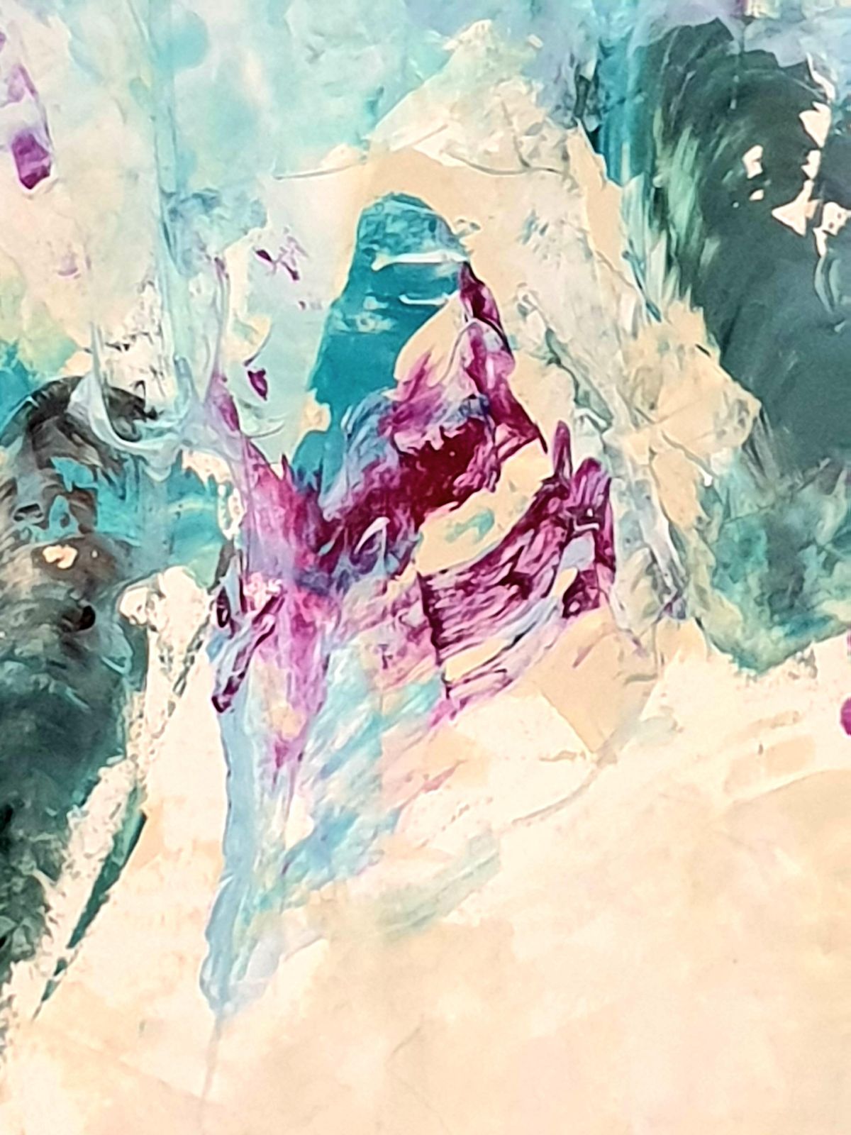 Christian Manoury Contemporary Abstract Expressionist Acrylic On Paper, 'Hommage To Debussy'.2024 photo vintage
