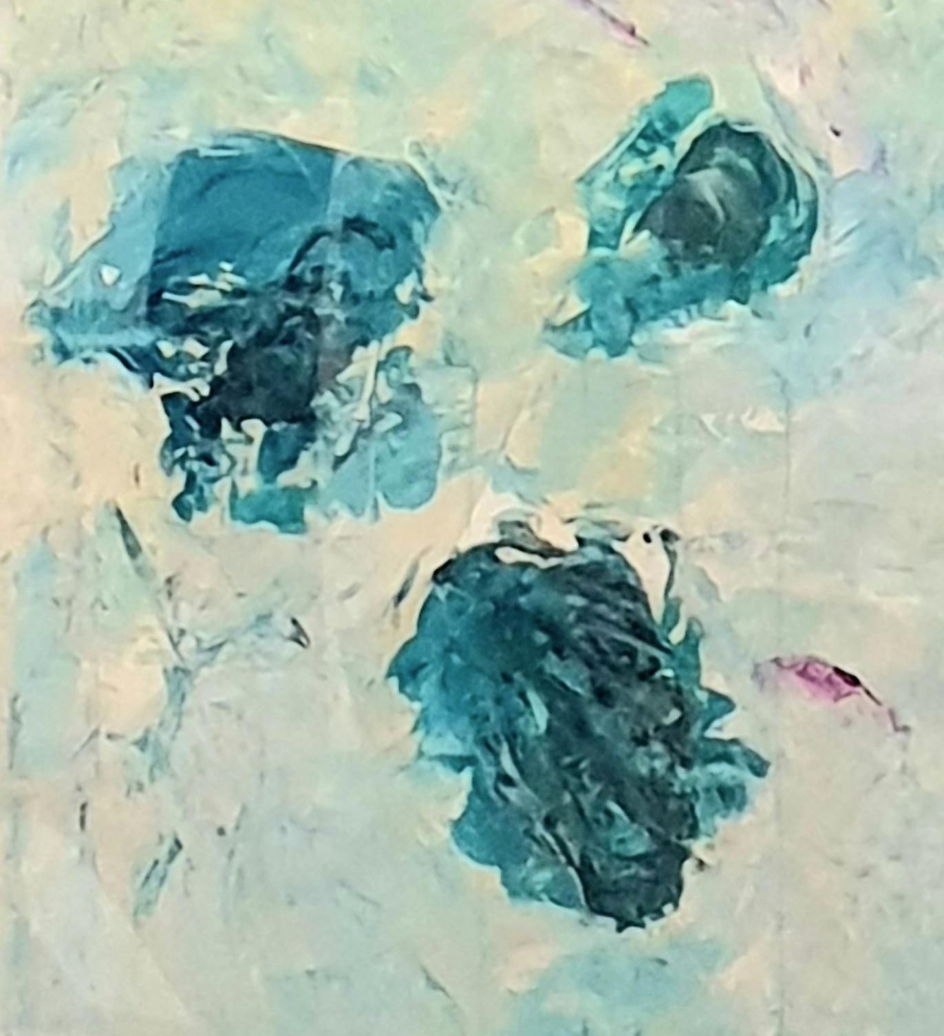 2891.0 Christian Manoury Contemporary Abstract Expressionist Acrylic On Paper, 'Hommage To Debussy'.2024 photo