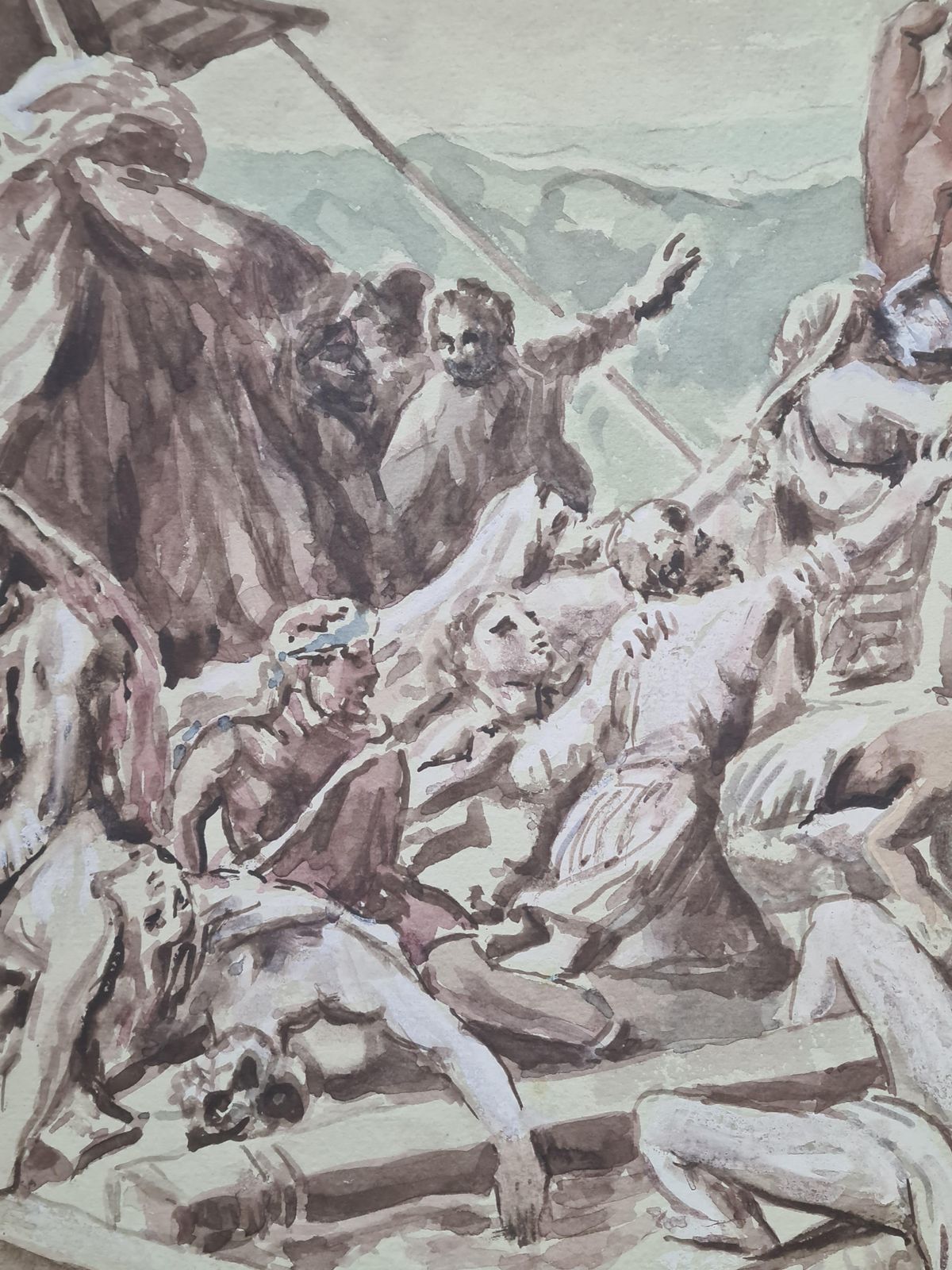 Derek Carrutherswatercolor Interpretation Of The The Raft Of The Medusa After Théodore Géricault1991 photo vinterior