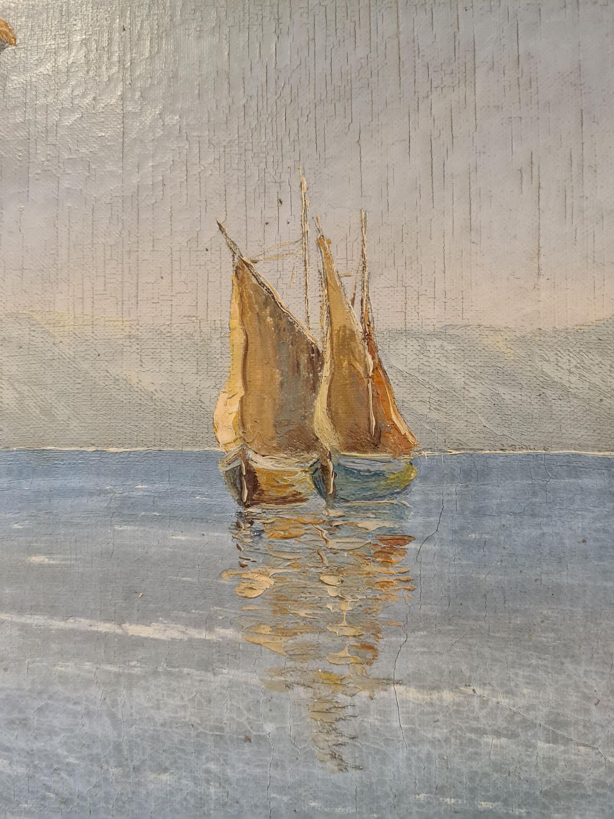 photo furniture Sailing Boats At Sea, A Very Large And Imposing Marine Capriccio, Oil On Canvas1941