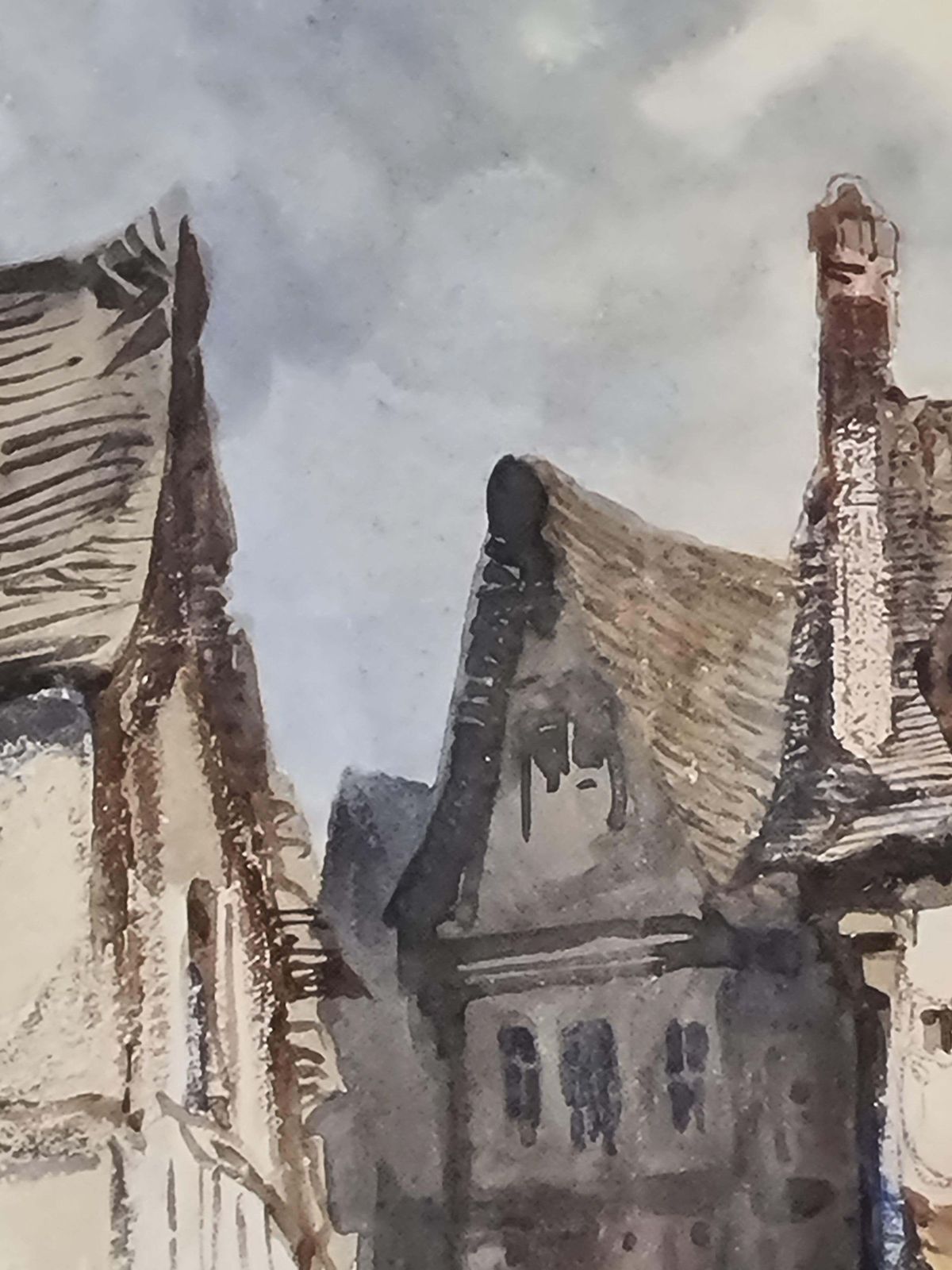 Late 18th Century Watercolour, A Swiss Village, Circle Of Claude Louis Châtelet photo 493.0