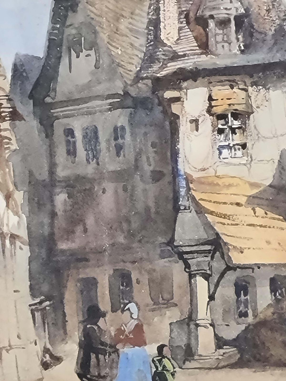 Late 18th Century Watercolour, A Swiss Village, Circle Of Claude Louis Châtelet photo buy
