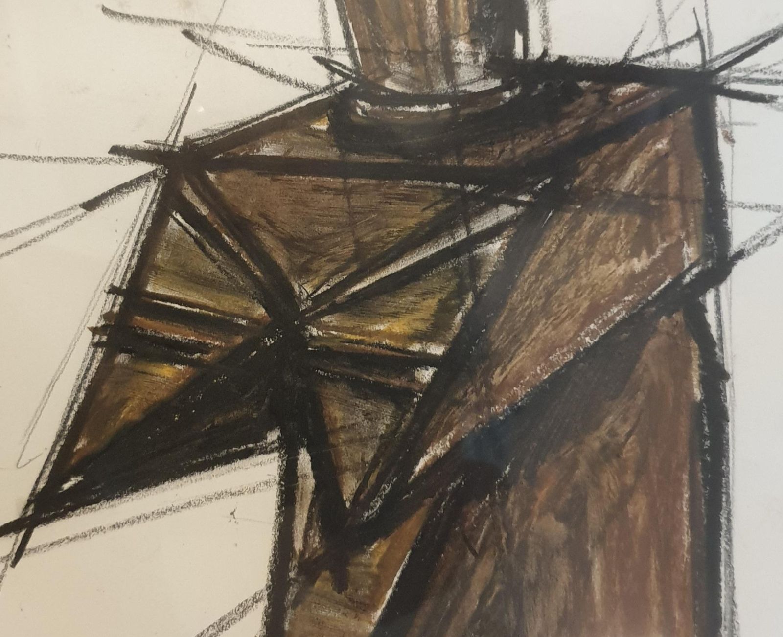 photo for sale Unknownmermet. Mid Century Design For A Sculpture. Acrylic And Crayon On Paper.1960s