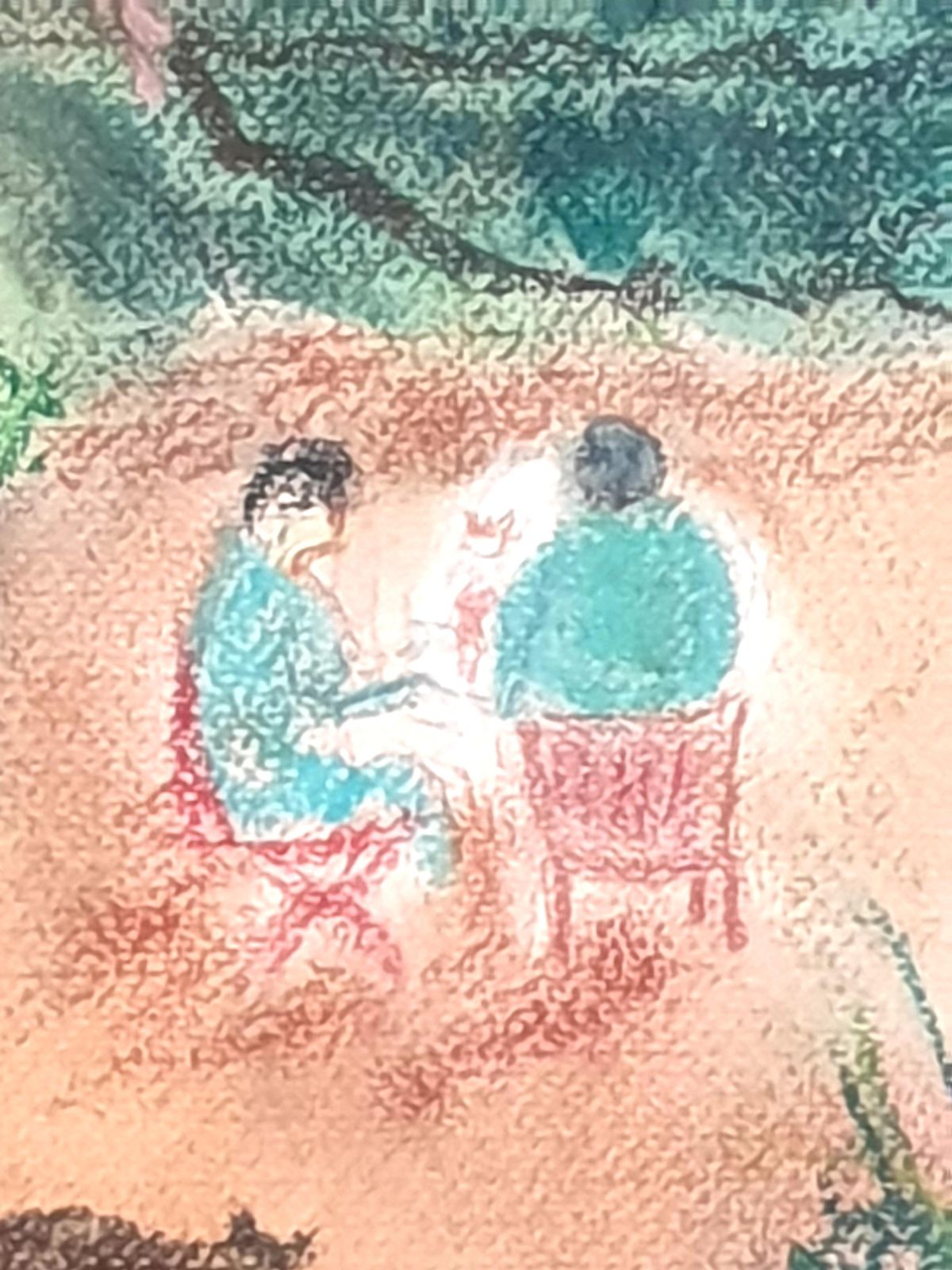 Fauvist Pastel On Paper, "Lunch In Provence", After Henri Matisse photo vinterior