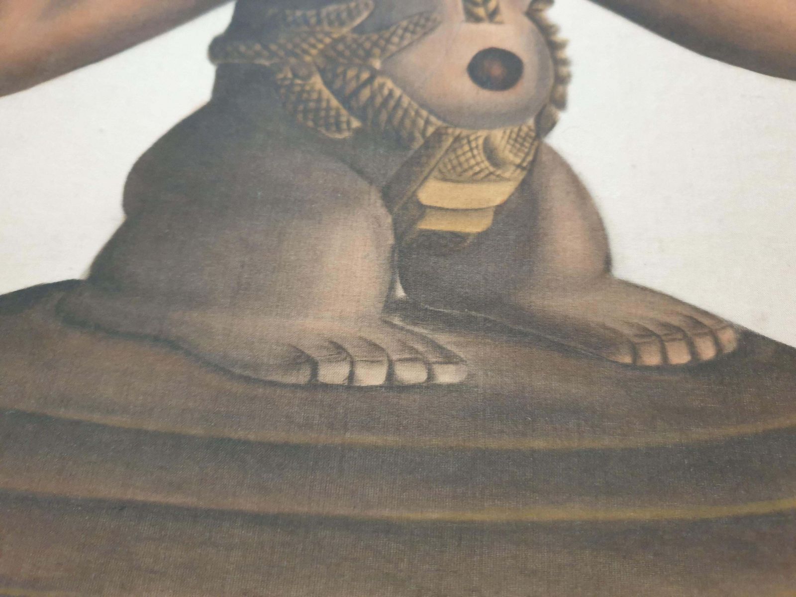 La Roche Laffittewatercolour On Handmade Paper Laid On Vélin D'arches Of An African Sculpture. photo 697.0