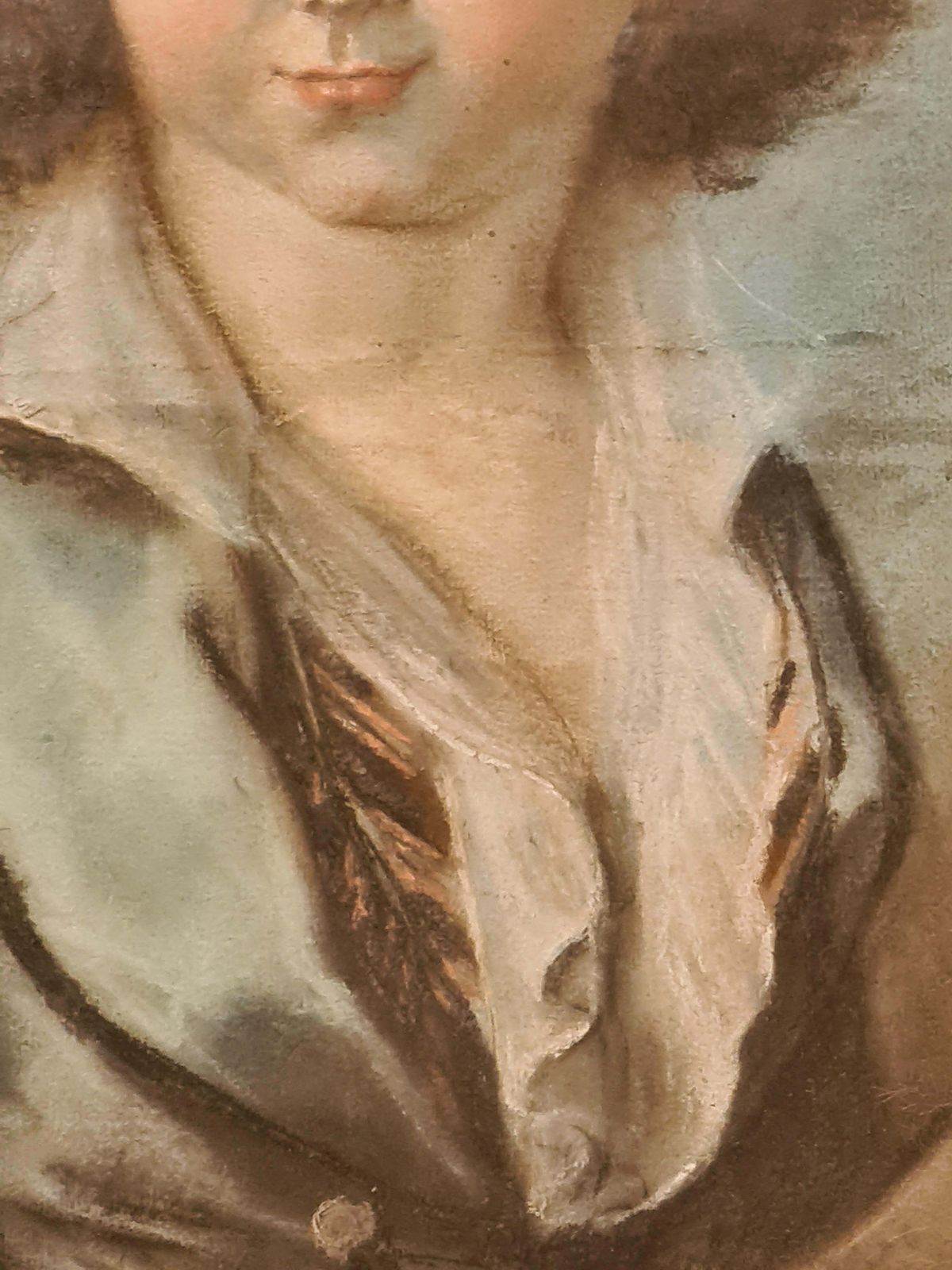 Unknownfrench 18th Century Pastel Portrait Of A Young Lady In Period Costume.18th Century photo Art