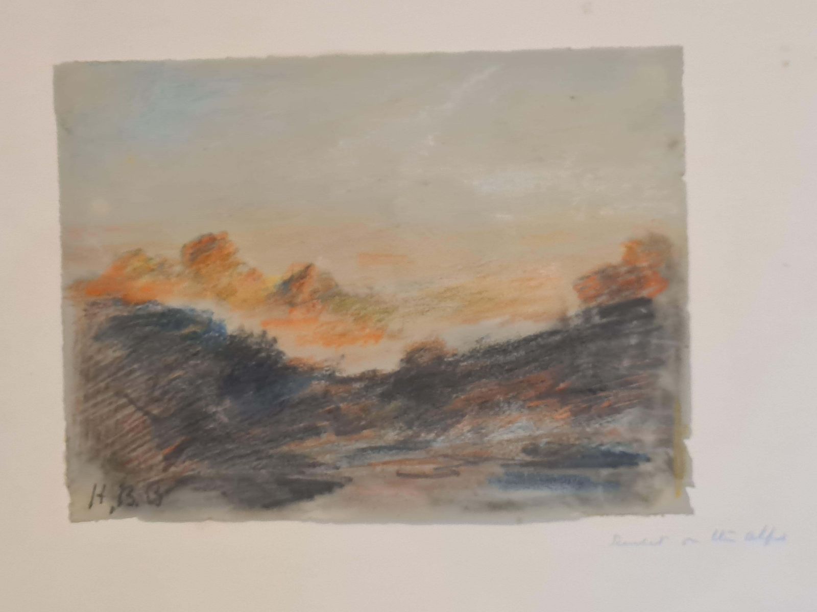 Hercules Brabazon Brabazonsunset On The Alpslate 19th Century photo 1191.0