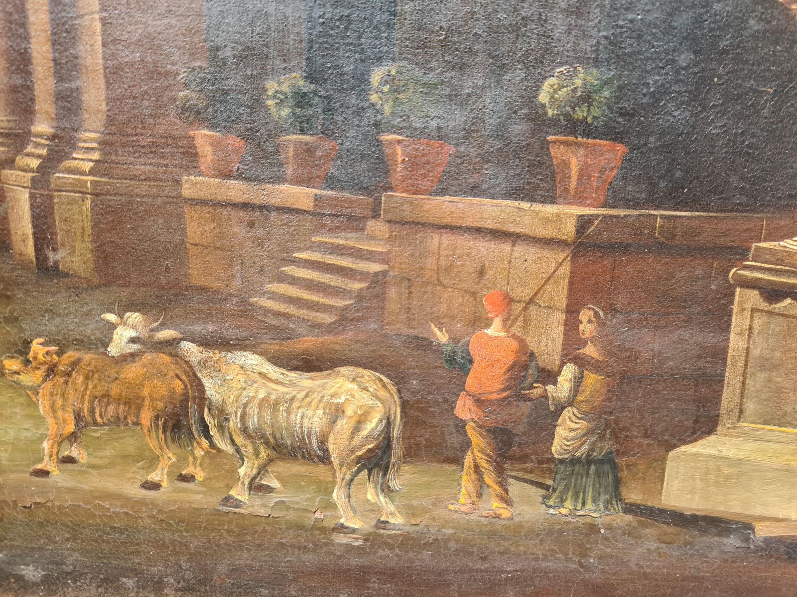 Grand Tour 18th Century Veduta Capriccio Painting, After Gennaro Greco photo 8080.0