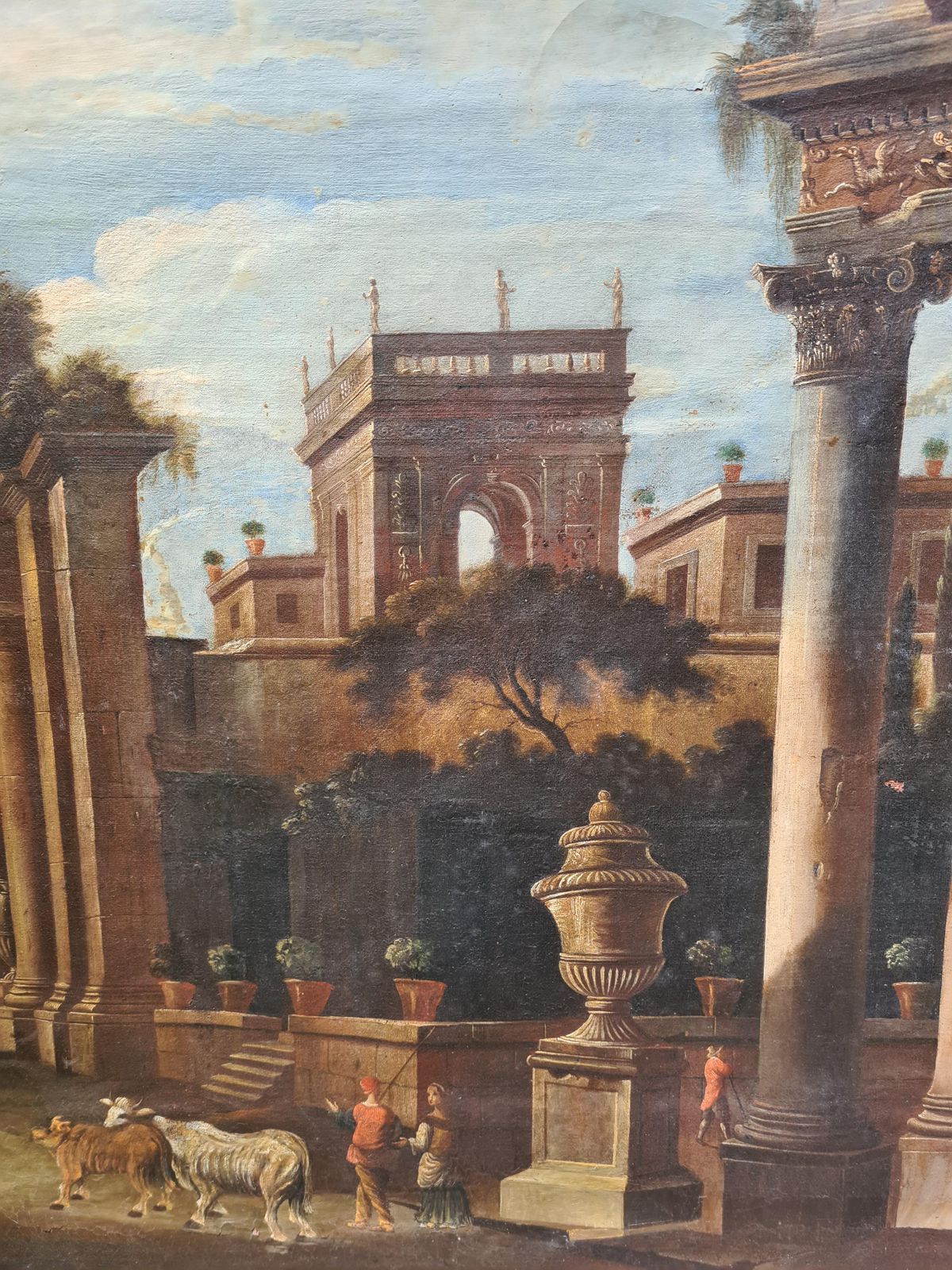 Art Grand Tour 18th Century Veduta Capriccio Painting, After Gennaro Greco photo