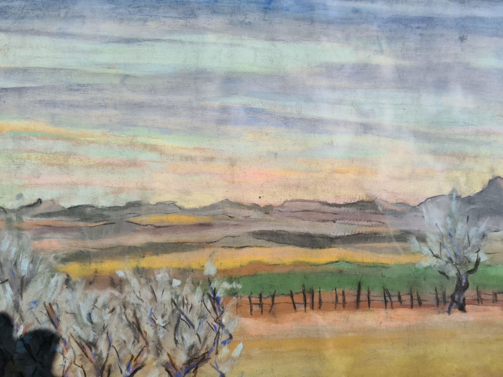 photo vinterior Edgar Alwin Paynepair Of Watercolours. Possibly Views From The Santa Fe Railroad1918