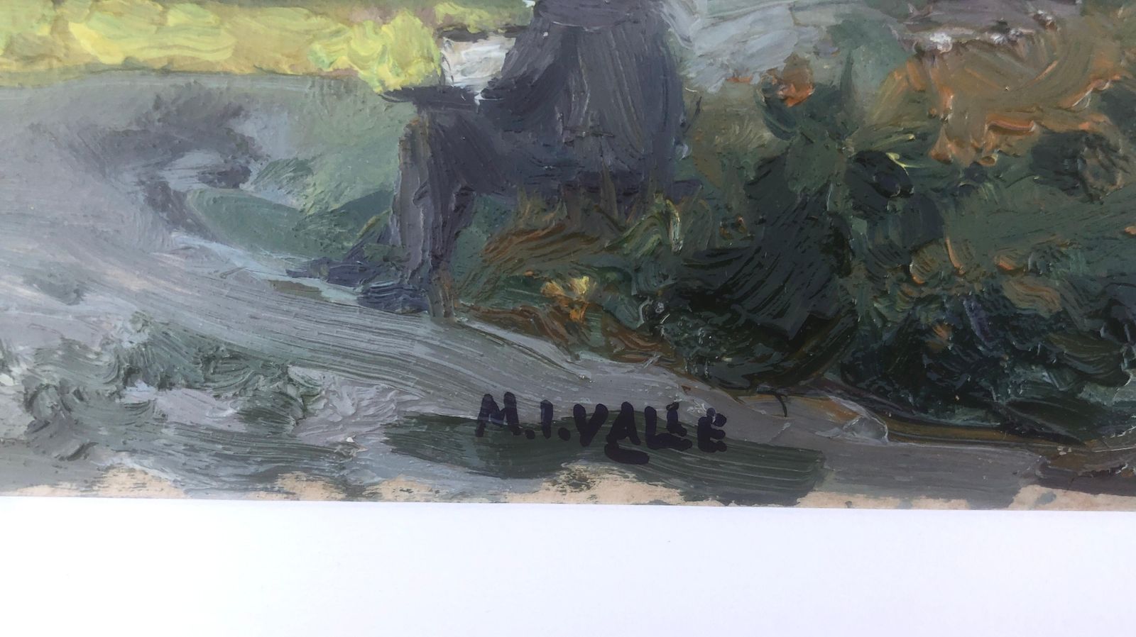 Manuel Isidor Valle Micolau Spanish Landscape Oil On Board Painting Spain Painter C.1925 photo furniture