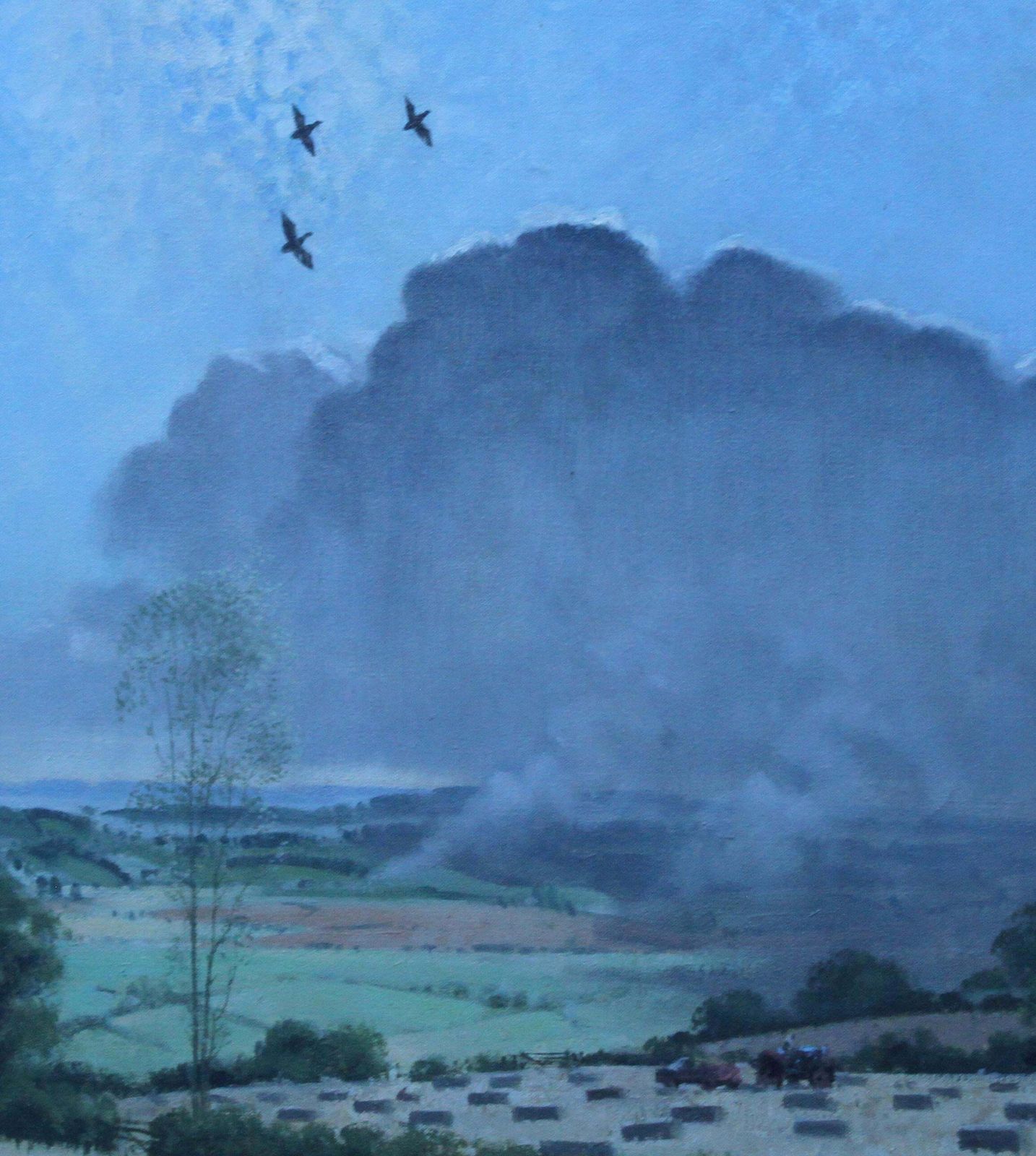 Laurence Henry Irvingrother Valley Landscape Kent   British 1950's Art Harvest Oil Painting Circa 1940 photo Art