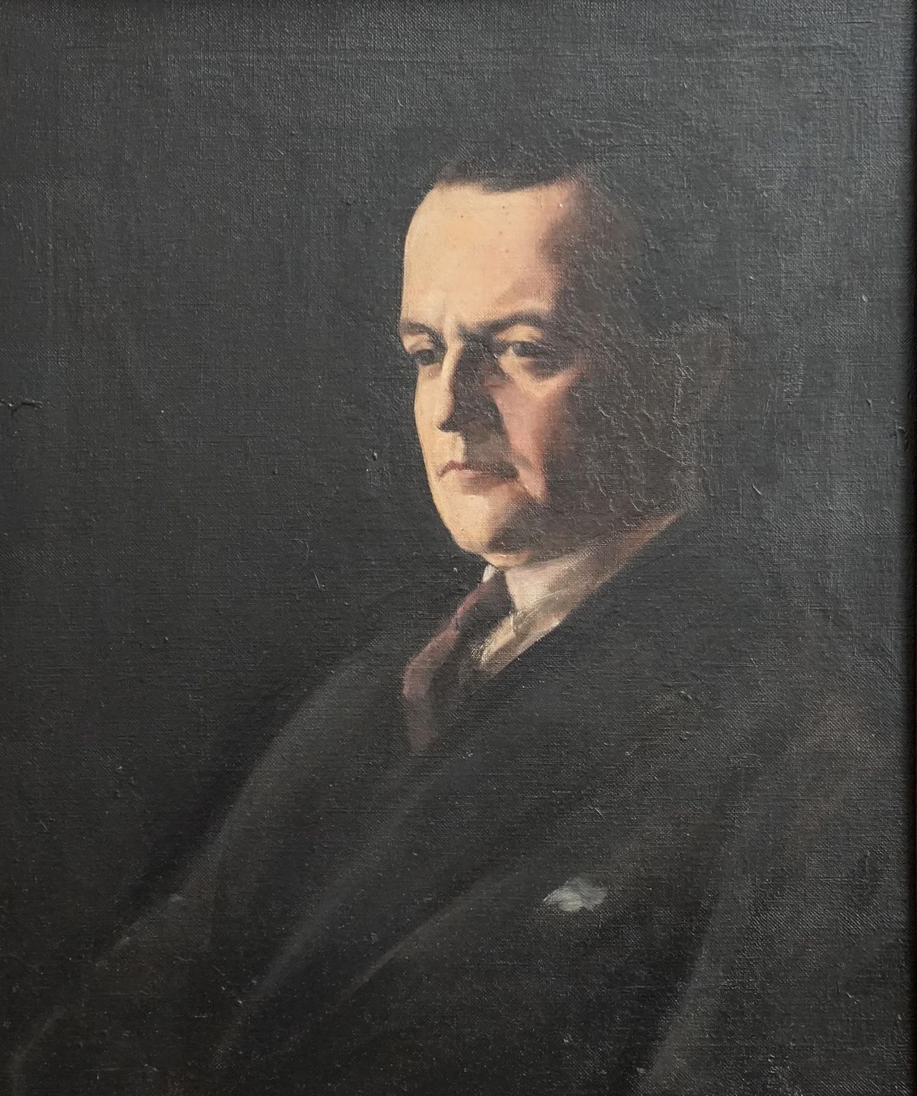 Jacob Kramerportrait Of George Hopkinson   British 20's Male Oil Painting Russian Jewish Artcirca 1920 photo furniture
