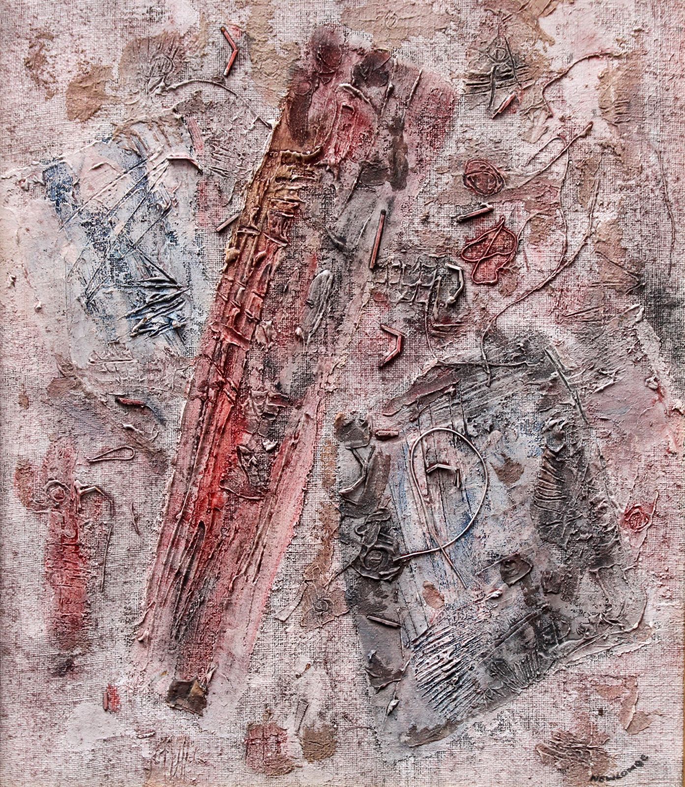 William John Bertram Newcombenew Vision   Canadian Abstract Expressionist Art 60s Oil Painting Landscape Pinkcirca 1960 photo buy