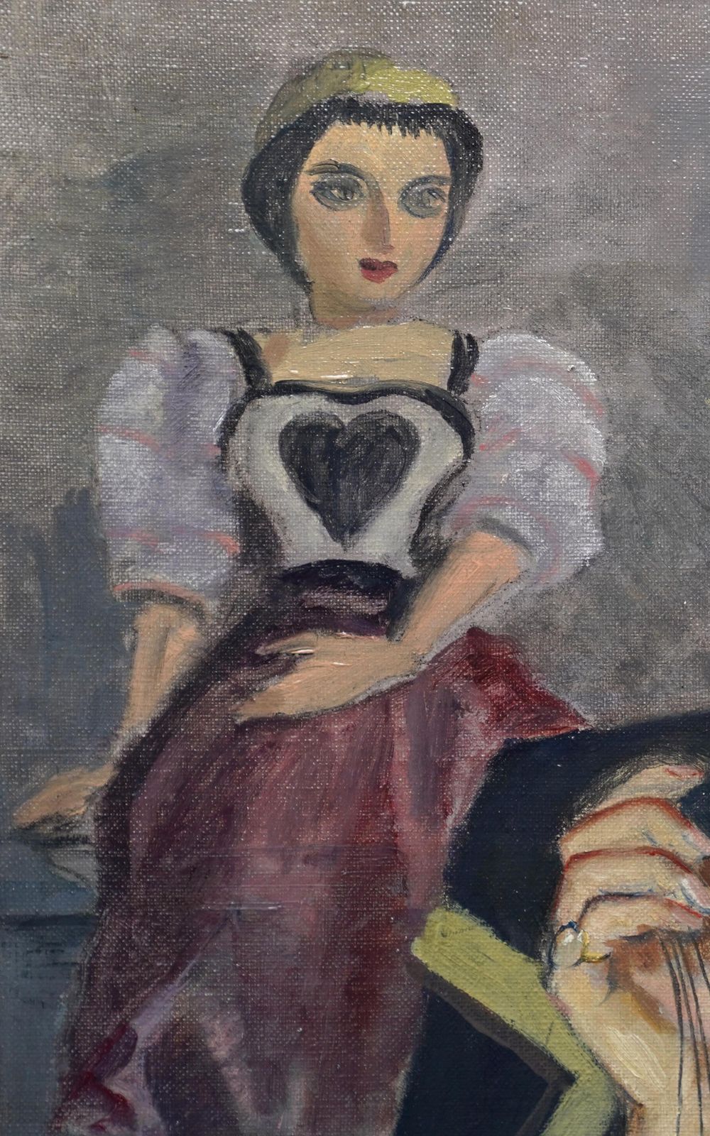 James Cleaverportrait Of Caroline And Her Puppets   British 1930s Theatrical Art Oil Painting1937 photo buy