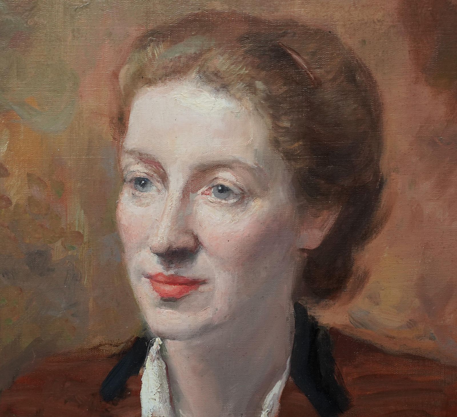 Anthony Devasportrait Of Lady Audrey Norris   British 50s Post Impressionist Art Oil Paintingcirca 1950 photo 3035.0