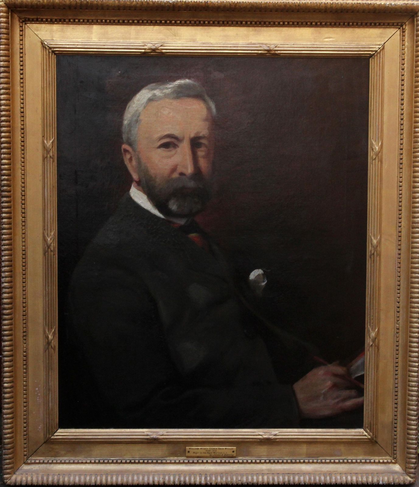 James Edward Barclayportrait Of William Willis   Royal Marines Major   19th Century Art Oil Paintingcirca 1880