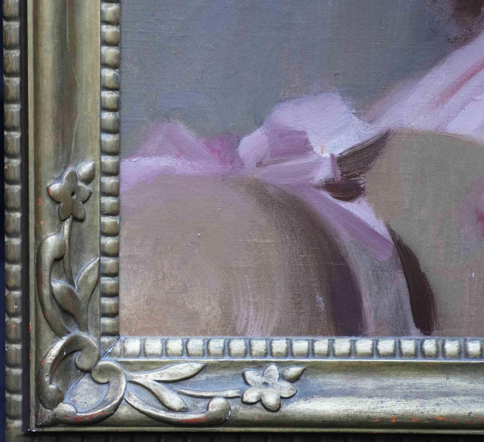 photo for sale James Bell Andersonportrait Of A Girl With Hat   Scottish 1919 Art Oil Painting Edinburgh Artist1919