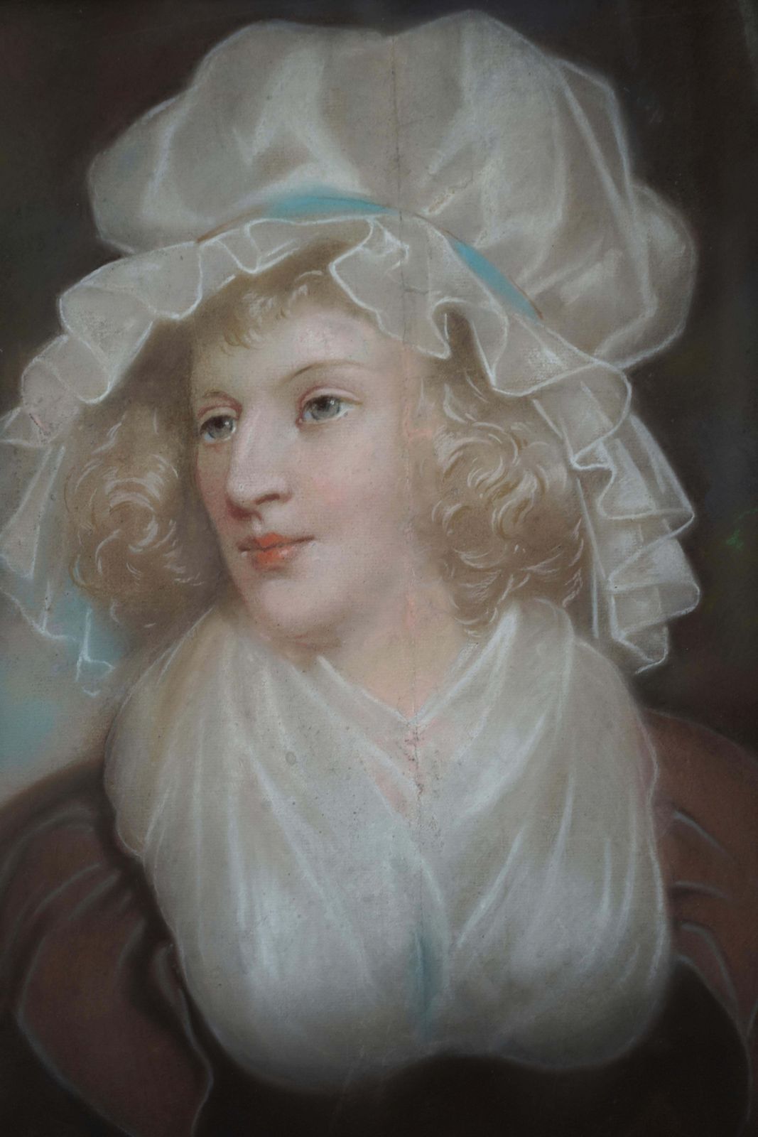 John Russell (Att)Portrait Of Lady In Mob Cap   British Old Master 18th Century Art Oil Paintingcirca 1790 photo Art