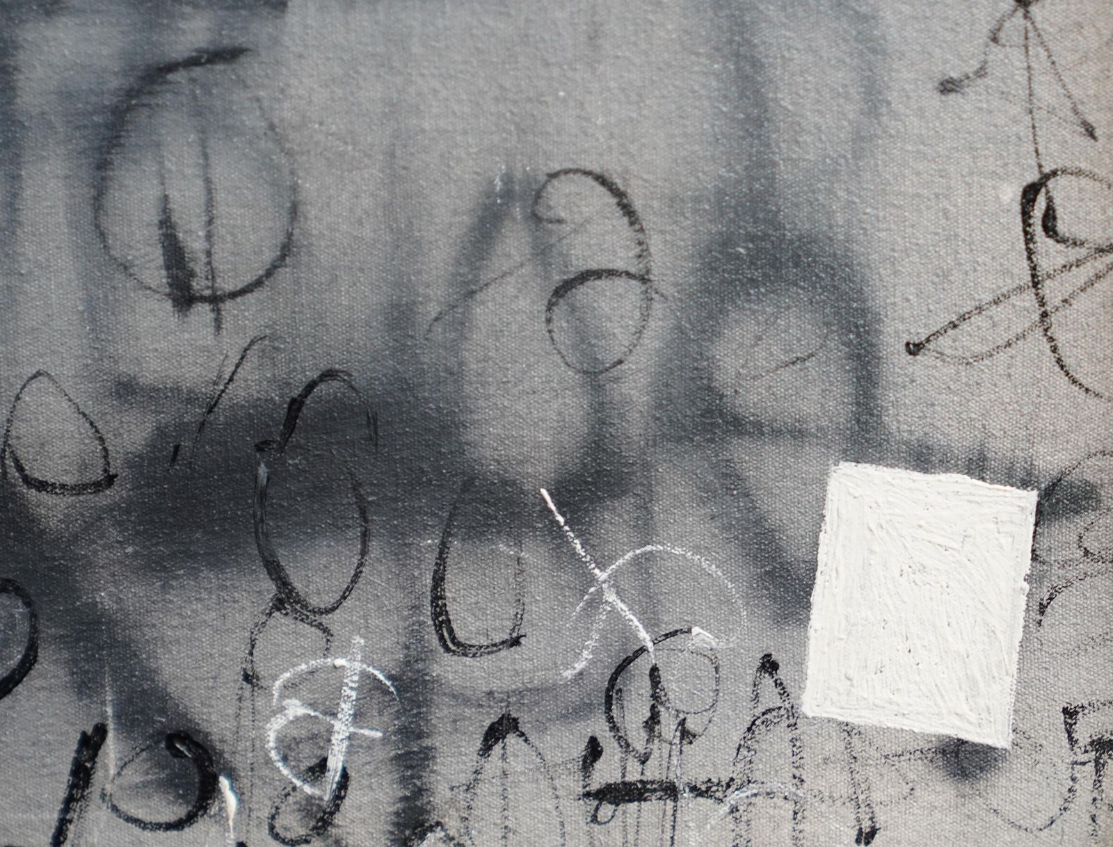 Christopher Sturgess Liefmonochrome Abstract 1961   British Sixties Art Abstract Oil Painting Black White1961 photo vintage