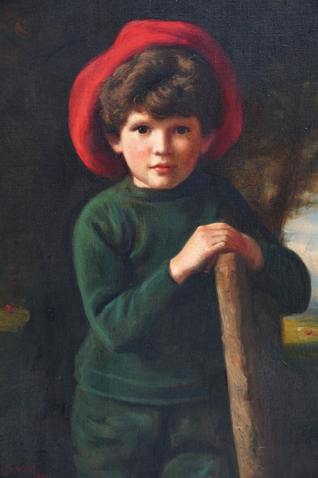 Edward Francis Wellsportrait Of Brian De Lolme Bullock   British Edwardian Art Oil Painting1908 photo for sale