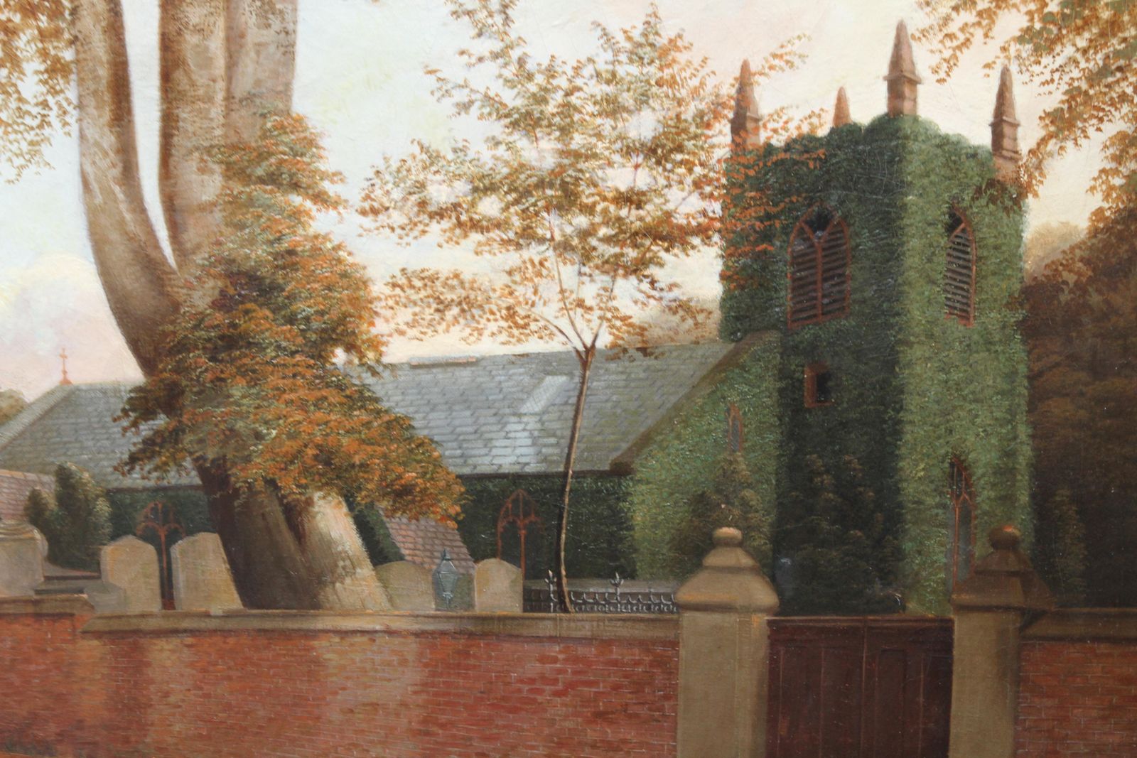 William Bromleyedgbaston Church Birmingham   British 1880 Victorian Art Landscape Oil Painting Circa 1880 photo buy