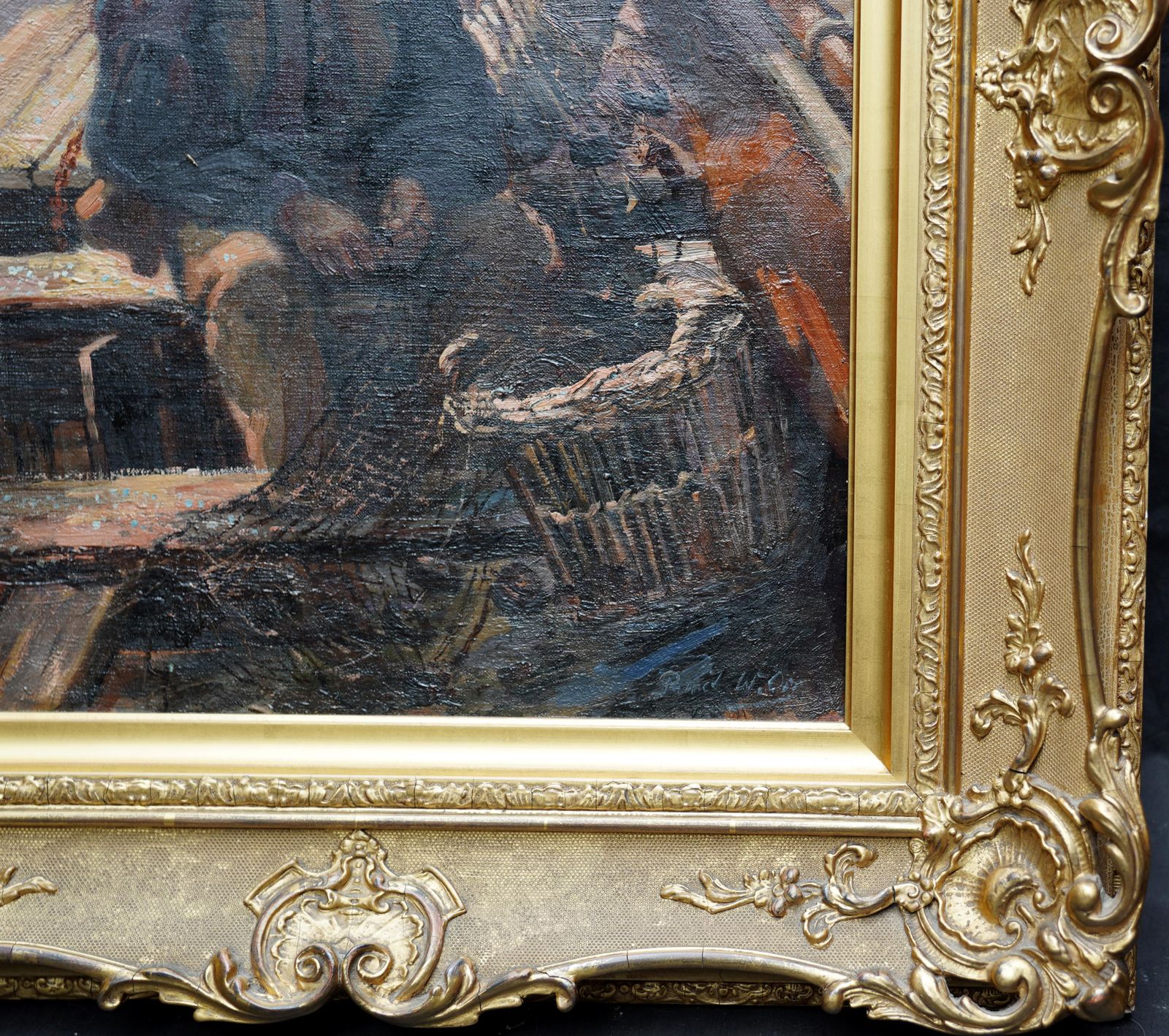 Patrick William Orrfishermen Sailors At Sea   Scottish Victorian Art Marine Portrait Oil Paintingcirca 1880 photo buy