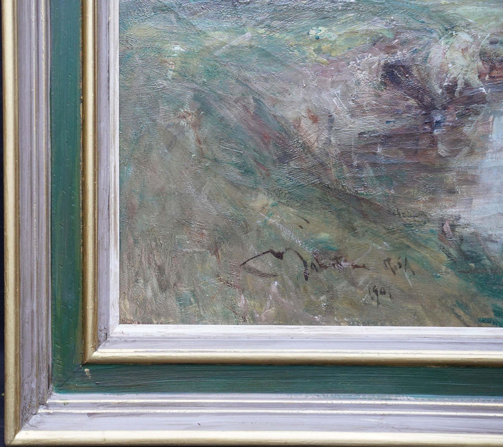 photo furniture George Whitton Johnstonea Shady Pool   Scottish Edwardian Impressionist Art Landscape Oil Painting1901
