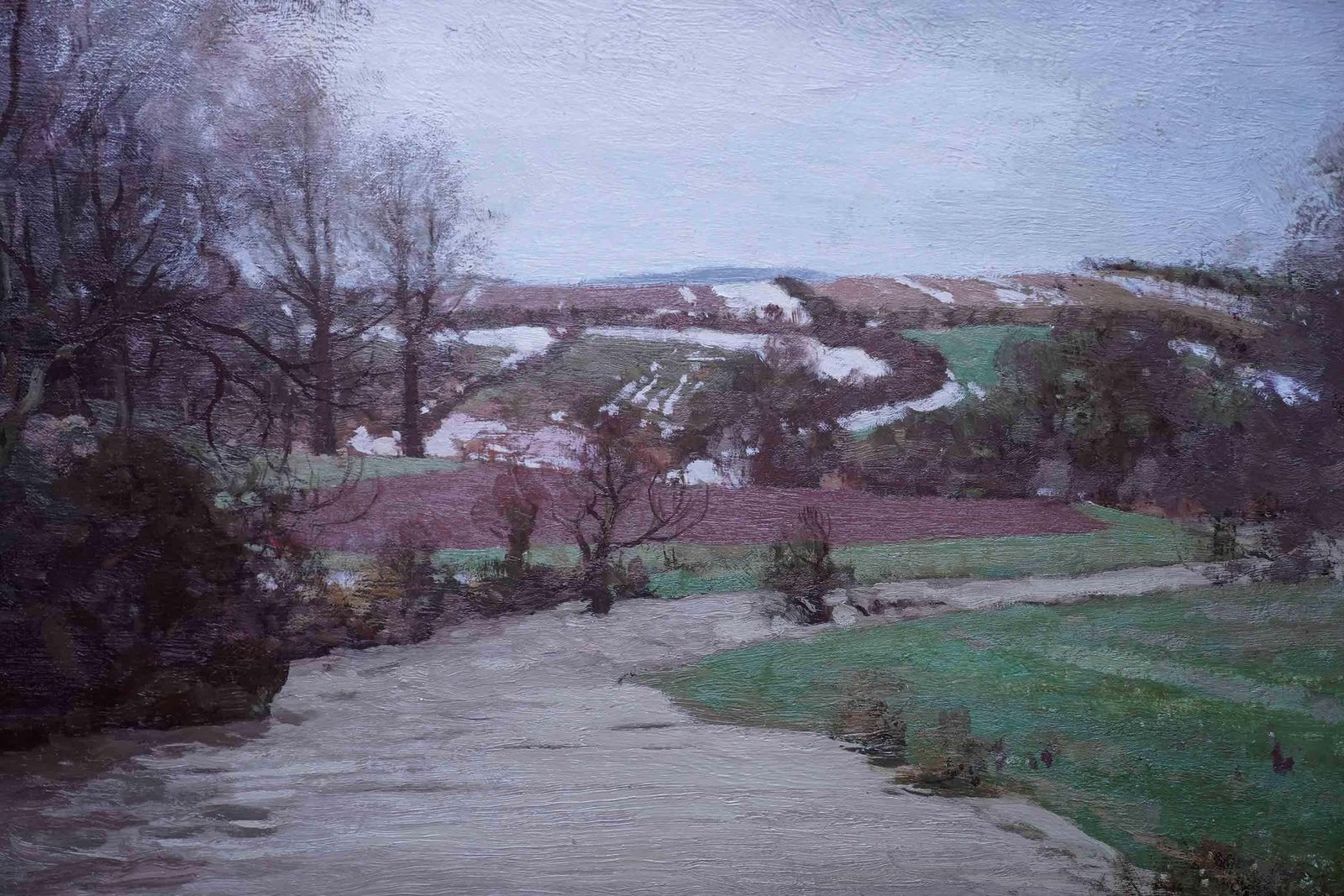 George Houstonspring, River Ayr   Scottish Impressionist Art Landscape Oil Painting Scotlandcirca 1920 photo Art