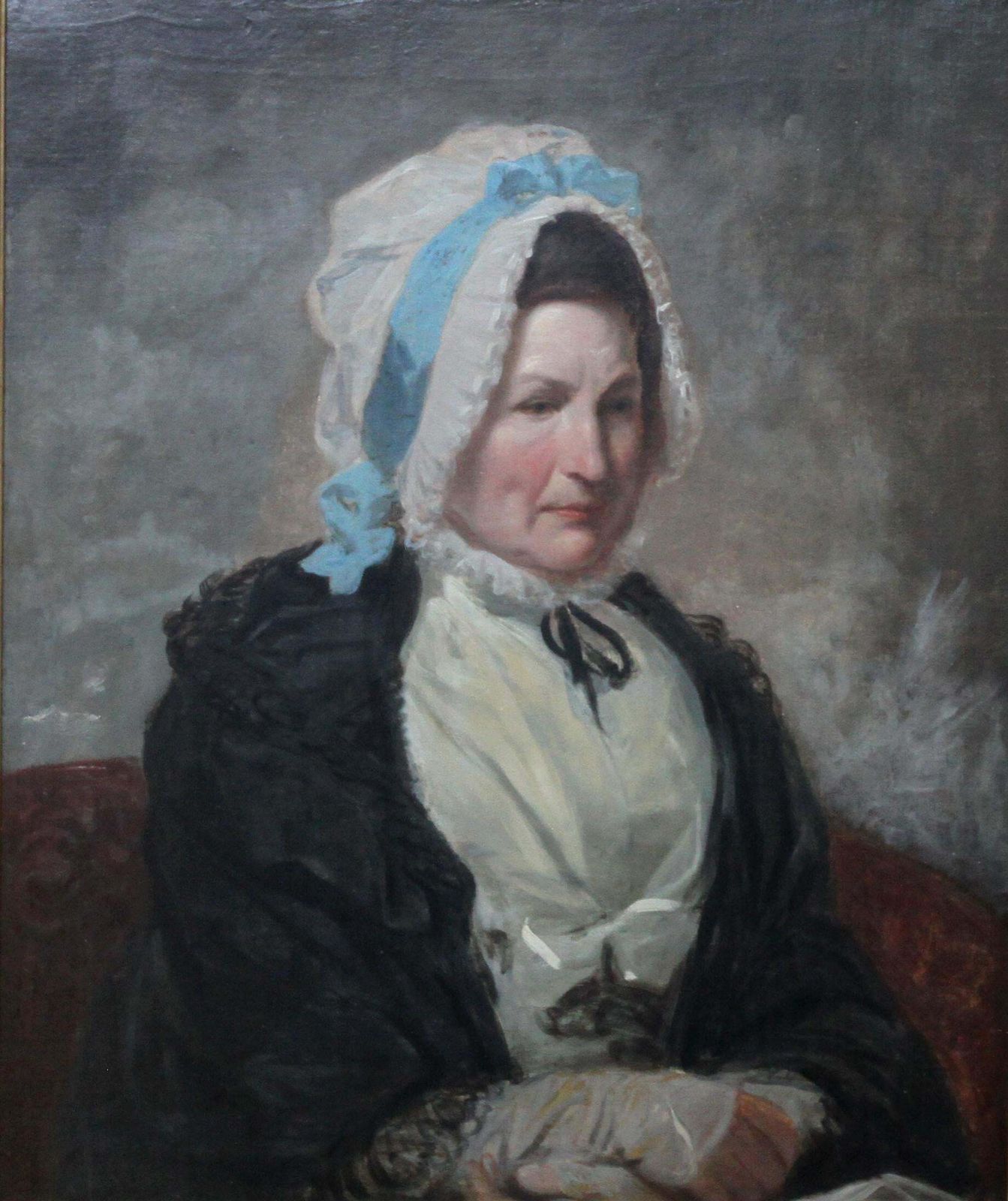 photo for sale Thomas Lawrence (Circle)Portrait Of A Lady   Old Master British Early 19thc Oil Painting Woman Bonnet Circa 1820