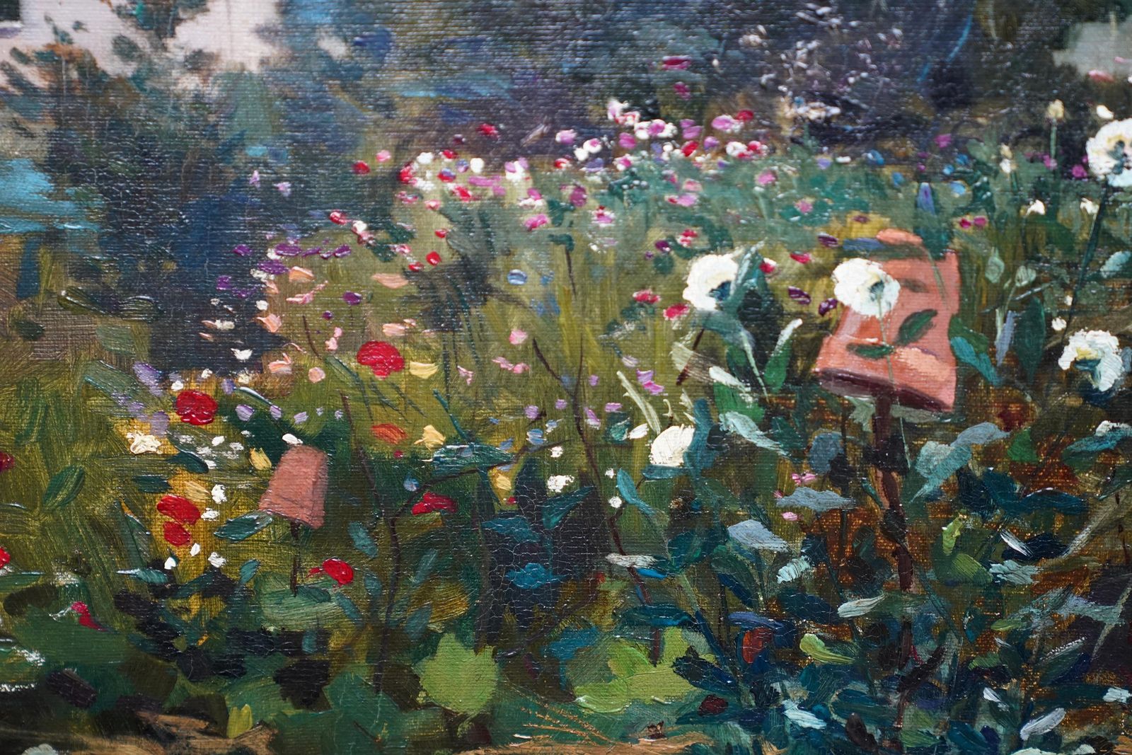 David Fultoncity Garden With Windmill Beyond   Scottish 19th Century Landscape Oil Paintingcirca 1890 photo buy
