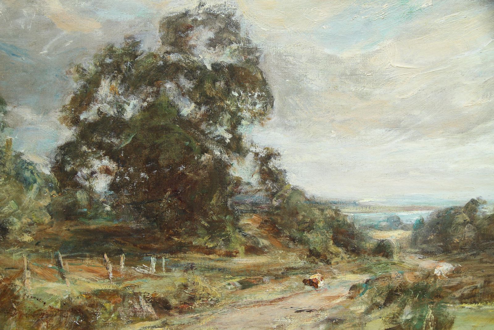 Sir Charles James Lawton Wingateglimpse Of The Sea   Scottish 1915 Art Impressionist Landscape Oil Painting Circa 1915 photo 4897.0