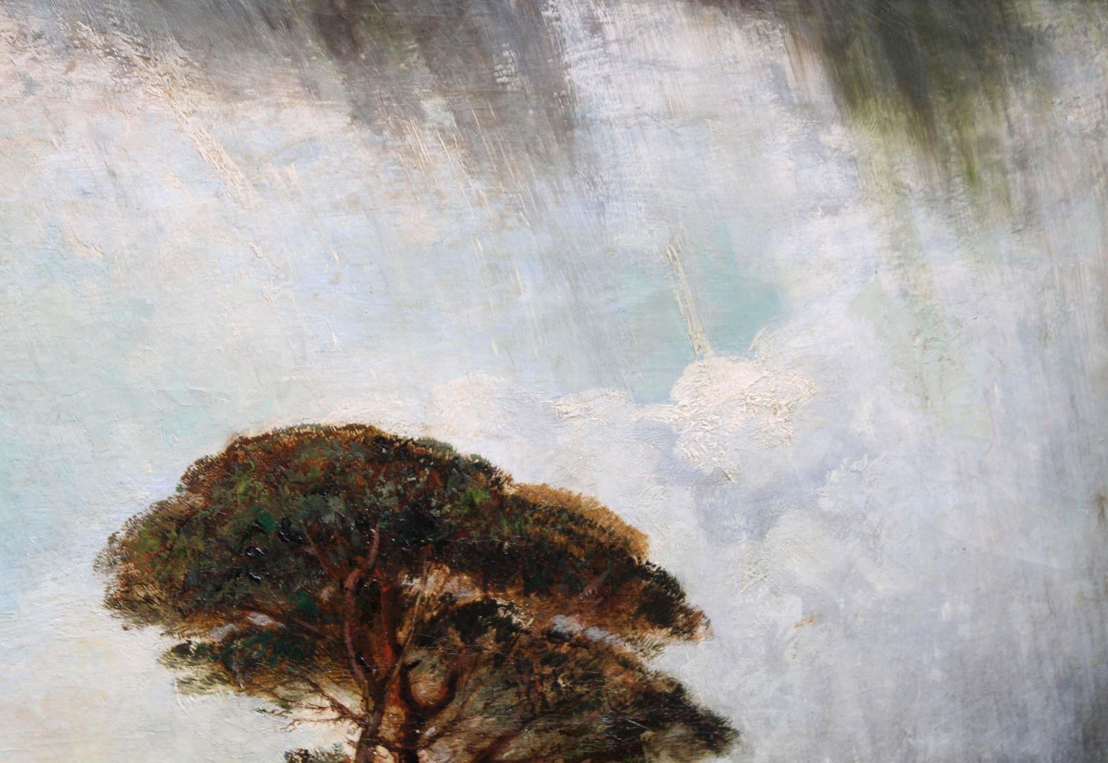 (Circle Of) David Coxrainy Landscape   Impressionist Victorian Art Oil Painting Famous Weather Artistcirca 1850 photo vinterior