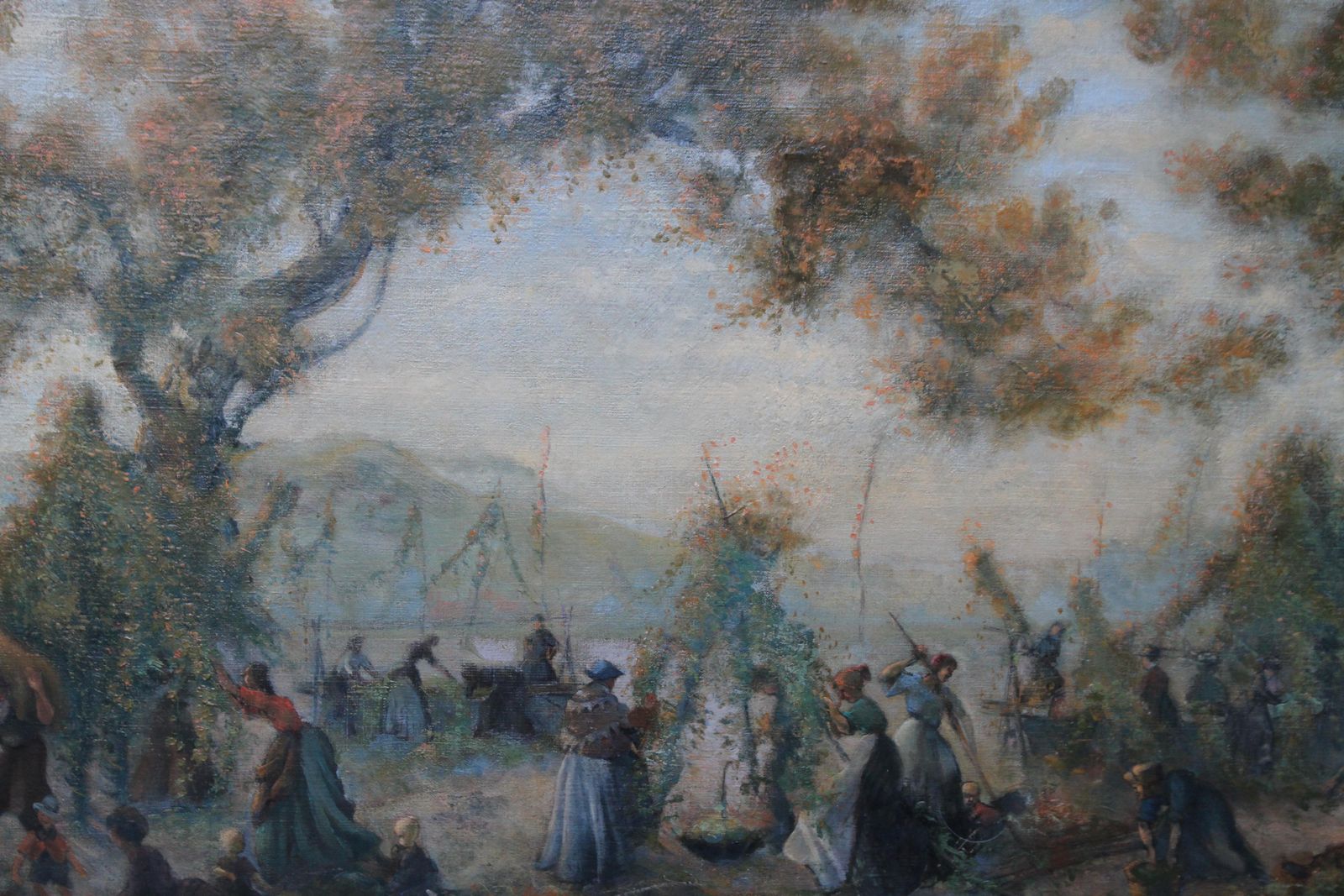Franklin Whitesummer Fair   British Art Twenties Slade School Oil Painting Village Landscapecirca 1920 photo for sale