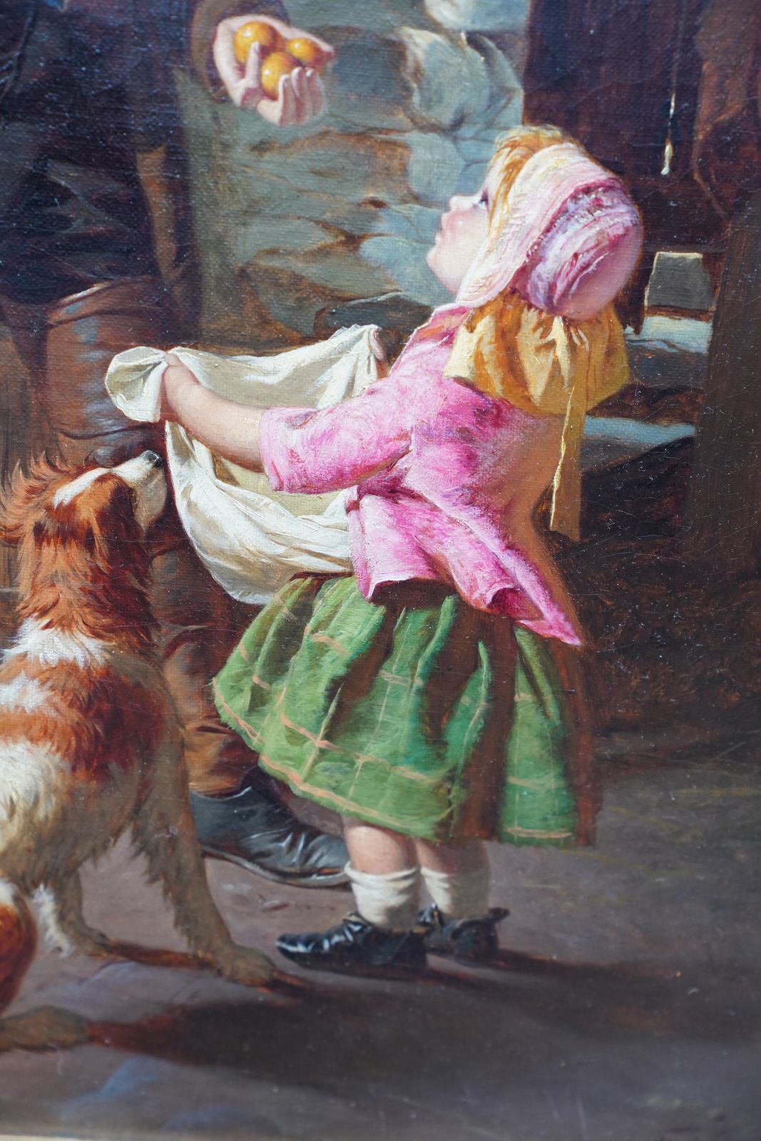 William Henry Midwoodportrait Of A Farmer Daughter And Dog   British 19th Century Genre Oil Paintingcirca 1870 photo 4846.0