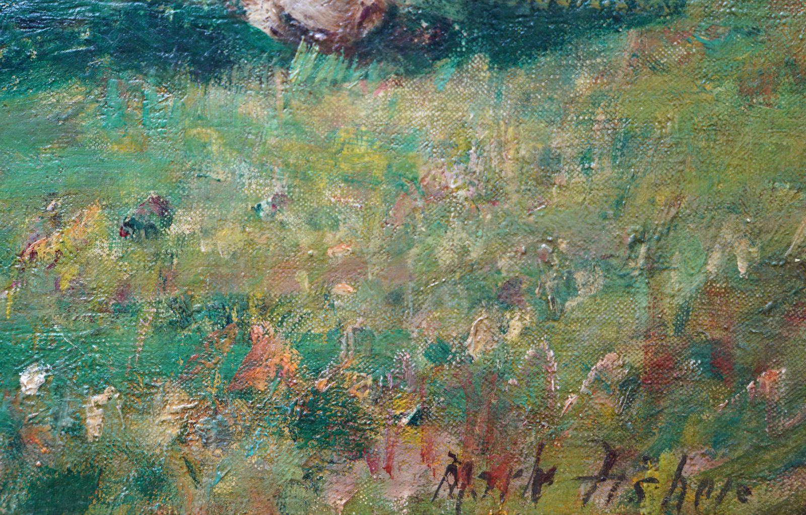 William Mark Fisherlandscape With Cattle And Sheep   British Victorian Art Pastoral Oil Paintingcirca 1880 photo vinterior
