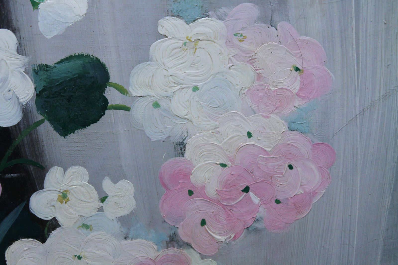 James Stuart Parkhydrangea With Fan   Scottish Art 19thc Glasgow Boy Artist Floral Oil Paintingcirca 1900 photo vinterior